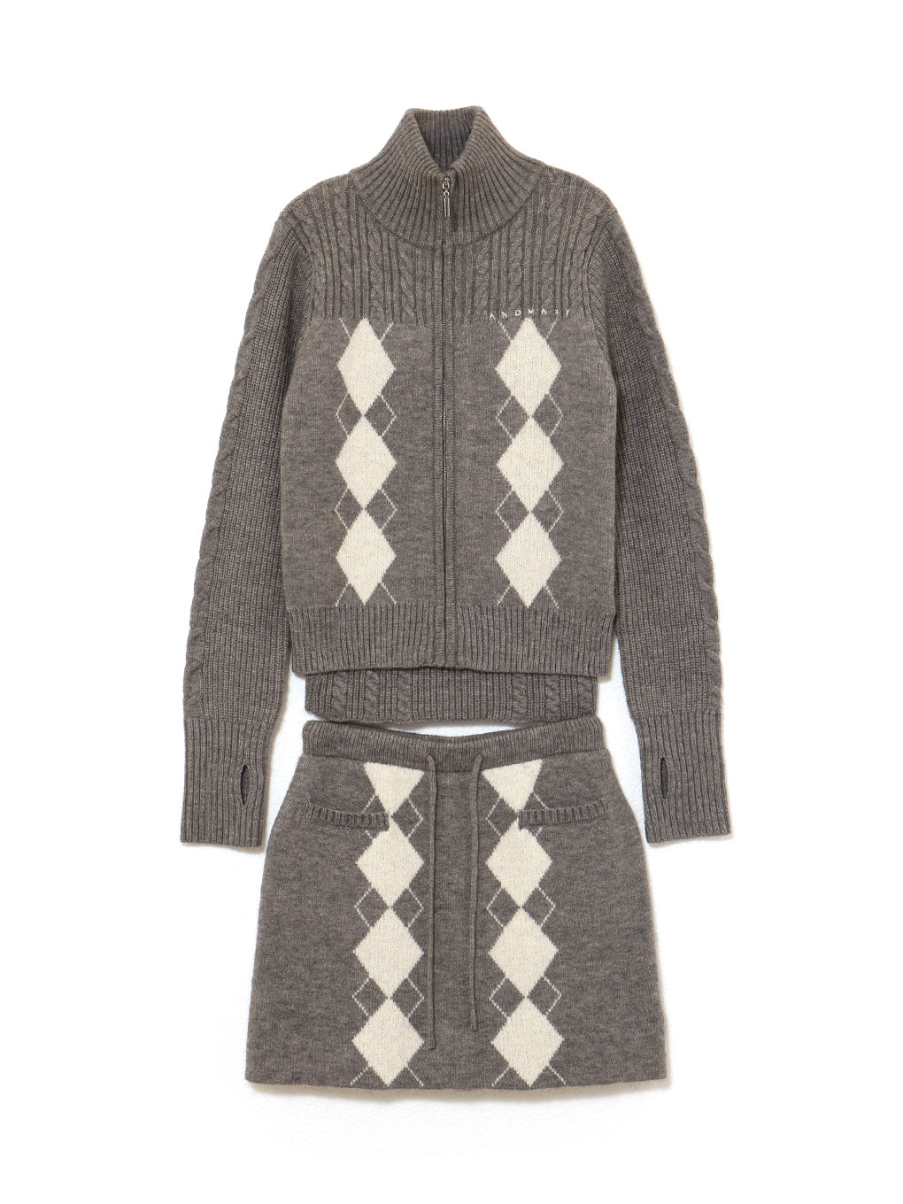 Argyle knit set up