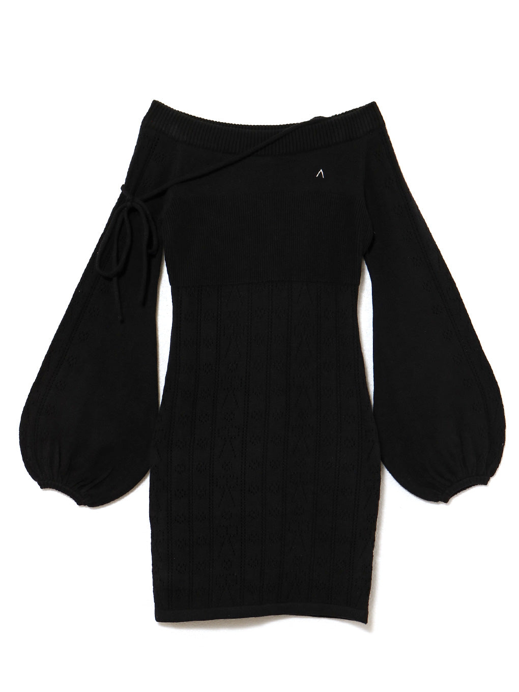 Ribbon crochet knit dress