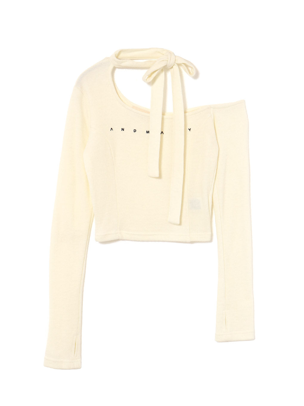Nana ribbon oneshoulder tops
