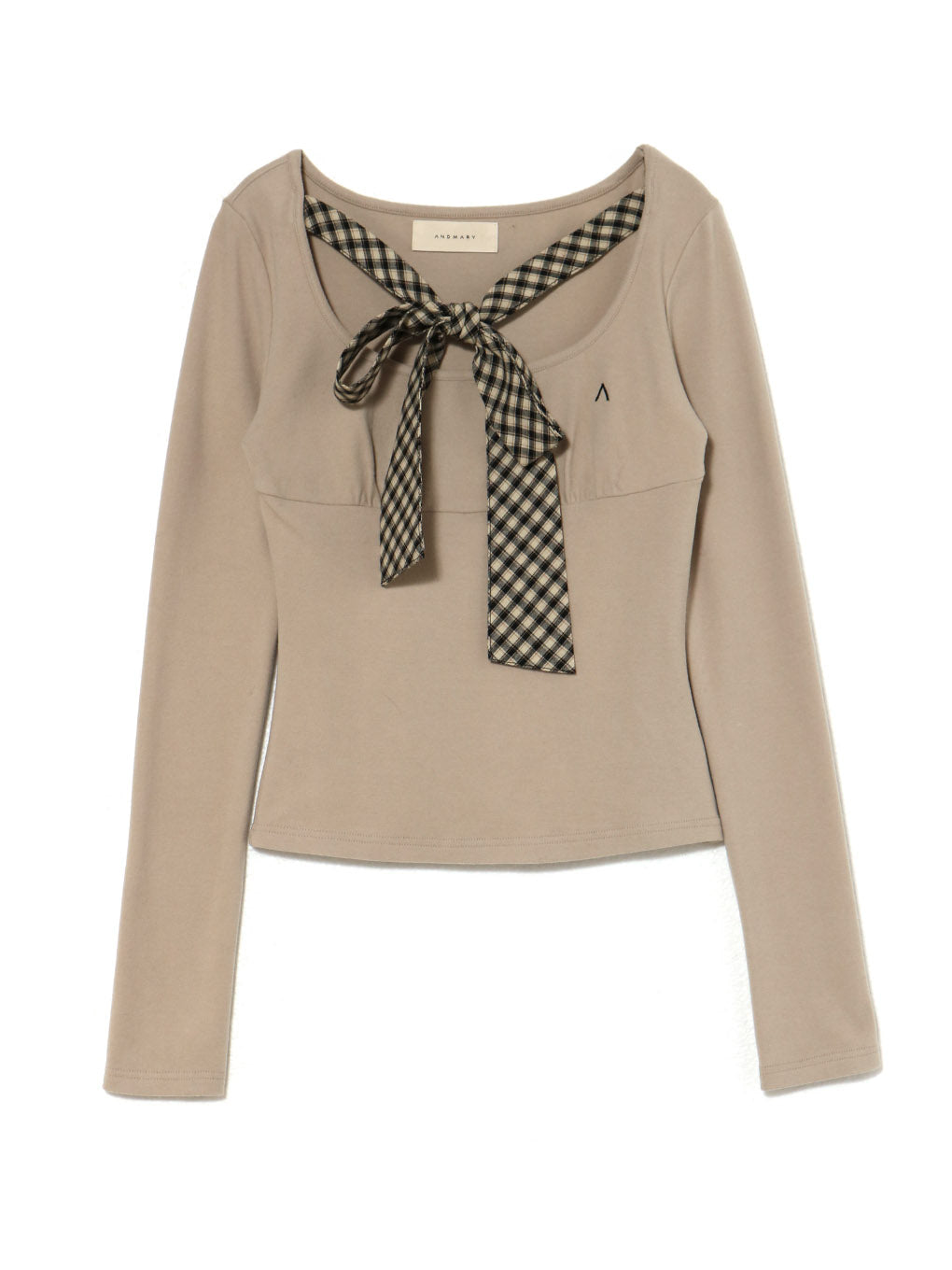 Ami ribbon check tops