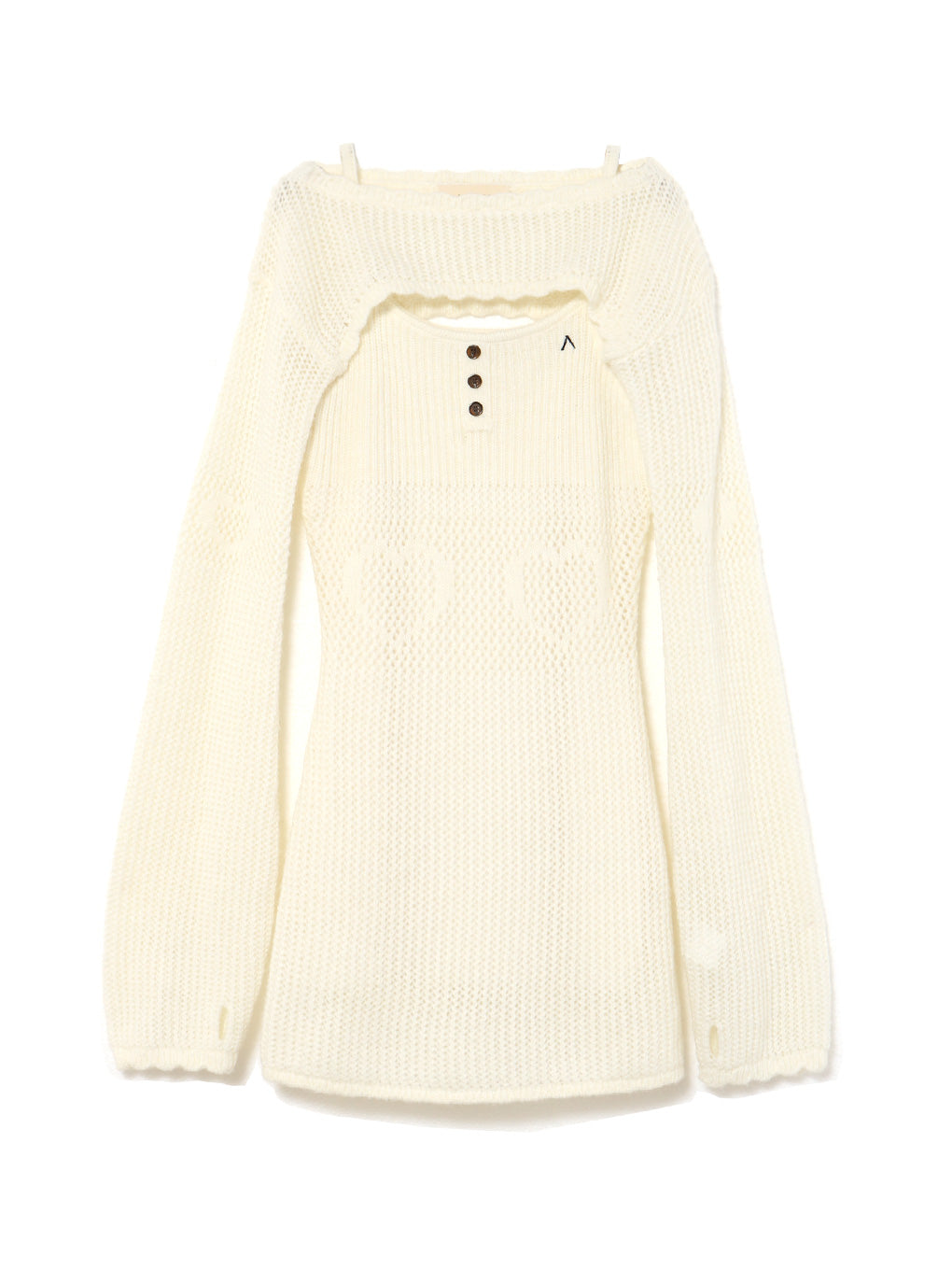 Heart stitch mini dress