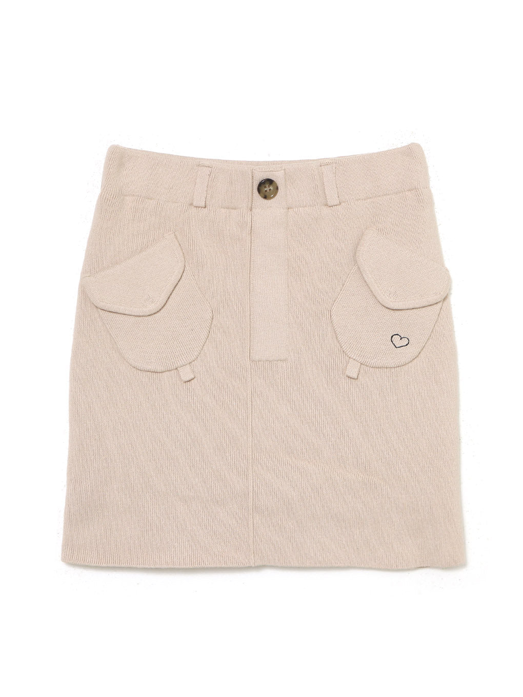 Heart point knit skirt