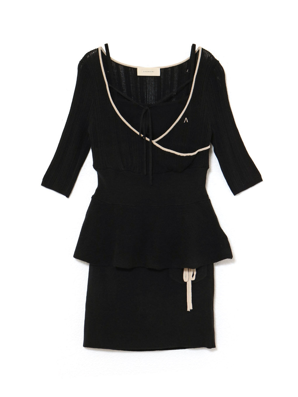 Peplum crochet knit set up