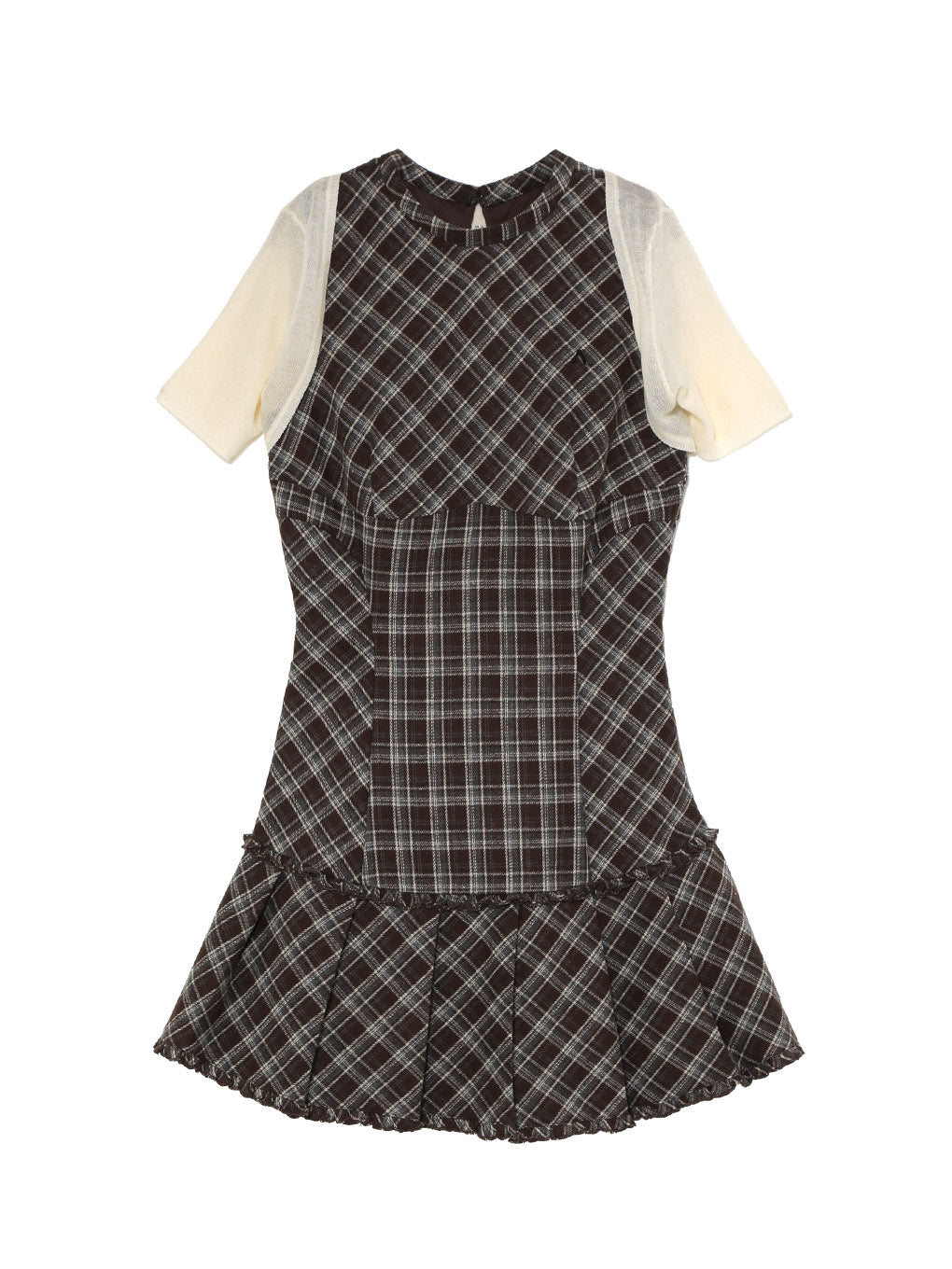 Lulu check set mini dress