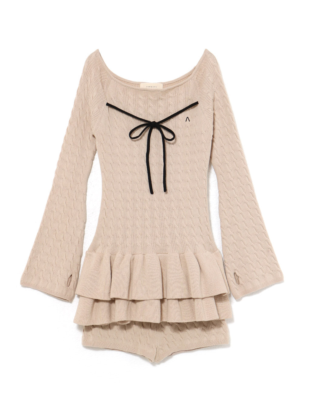 Milky frill mini dress