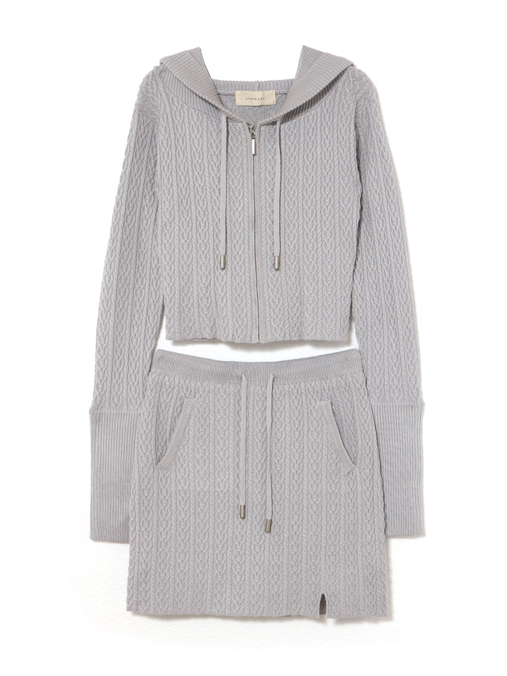 Heart cable knit set up