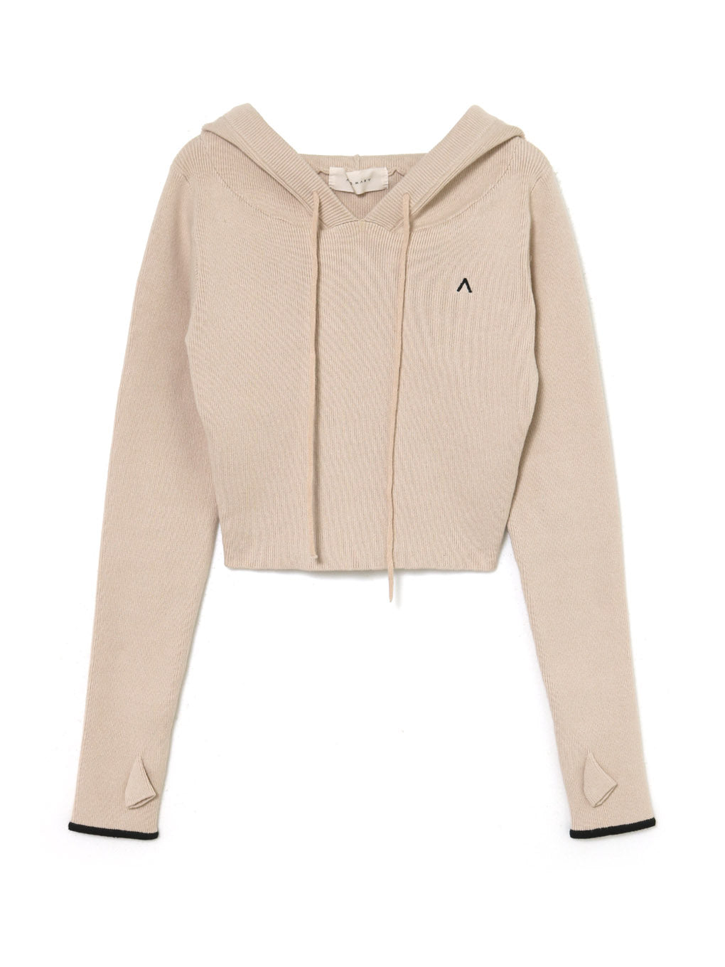 Heart point knit hoodie