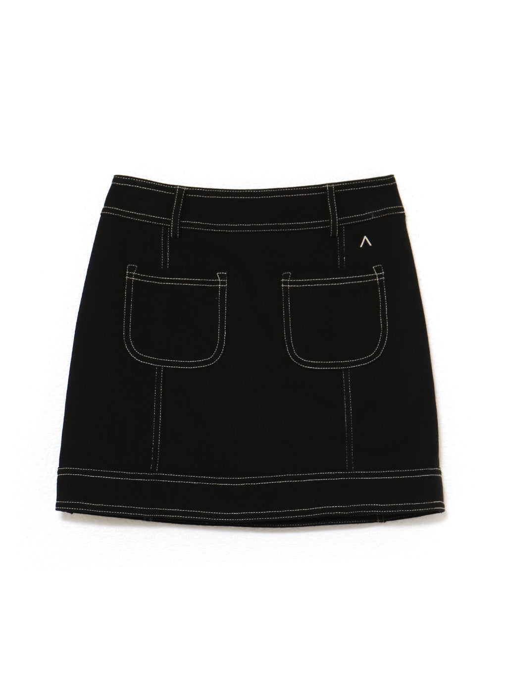 Back ribbon mini skirt