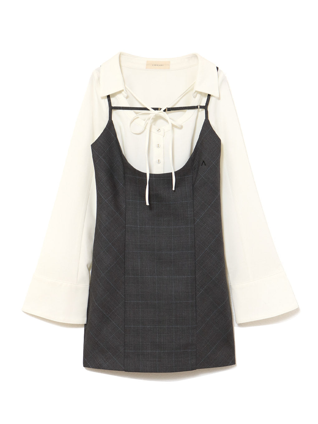 Betty layered check dress