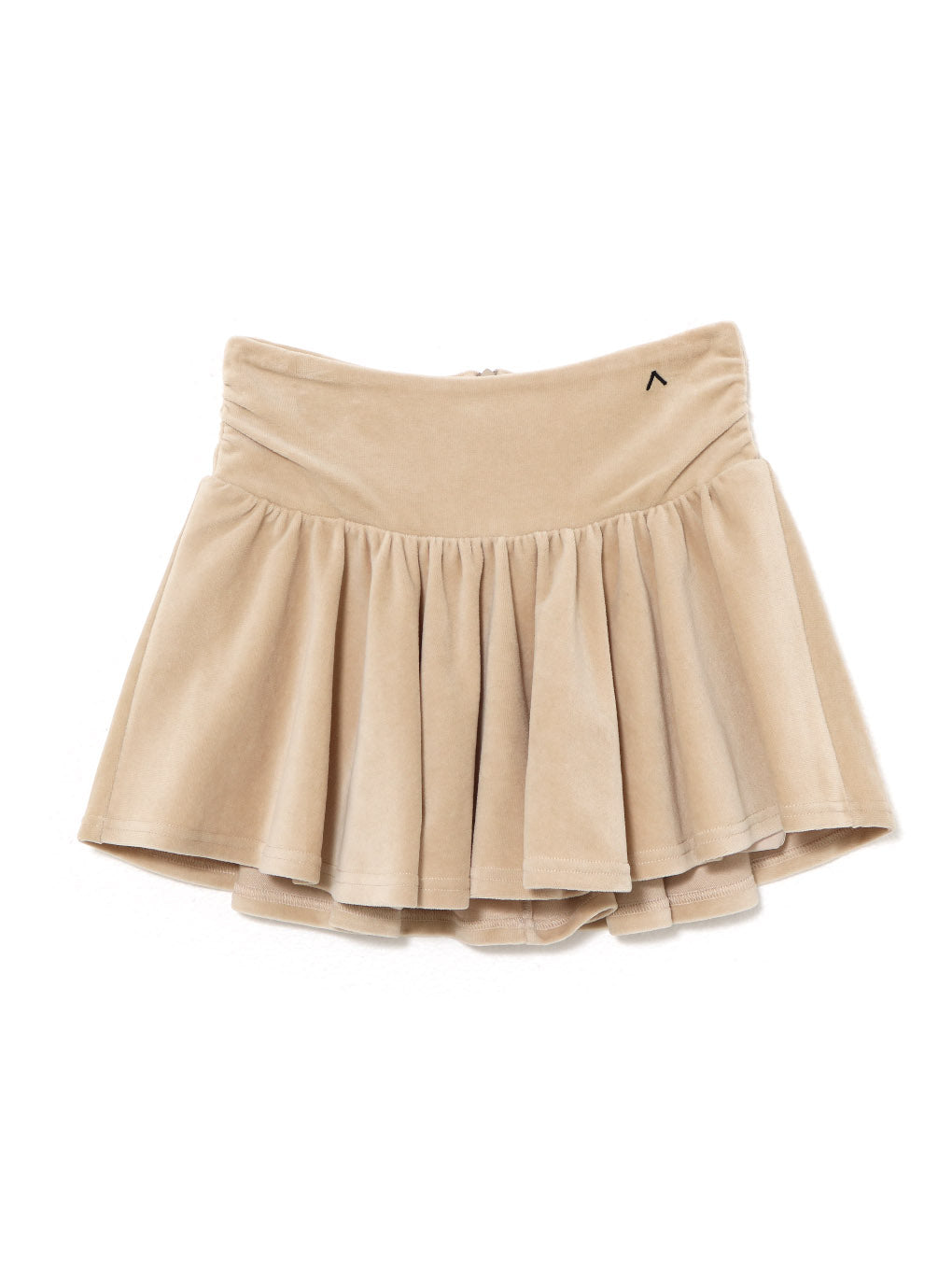 Silky velor mini skirt