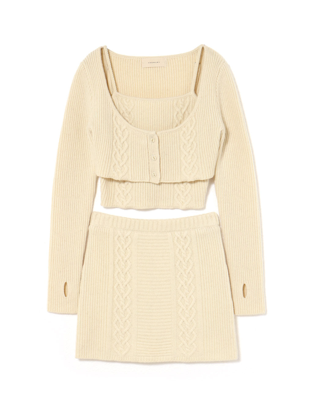 Donna knit cardigan set up