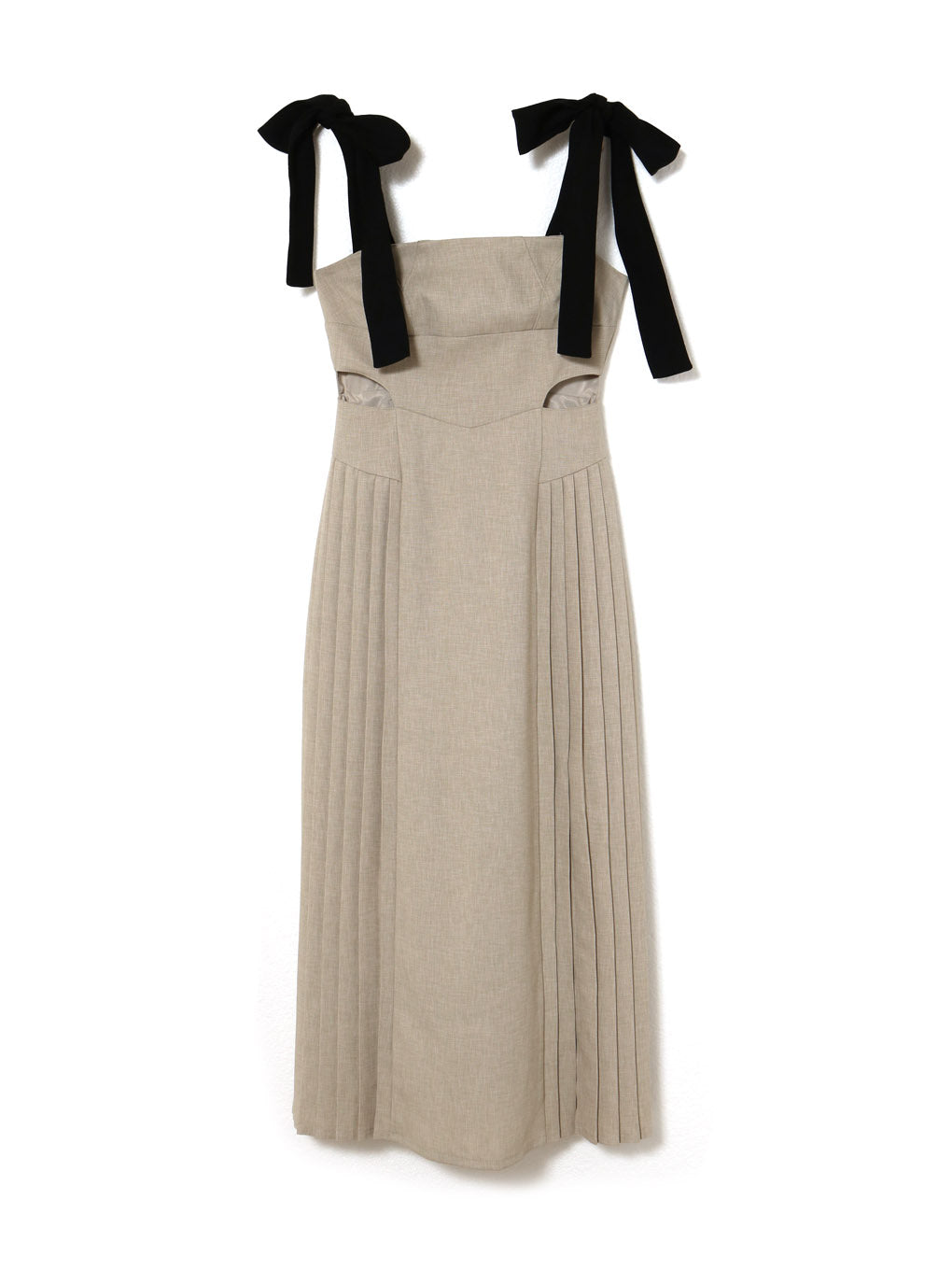 Ann ribbon pleats dress