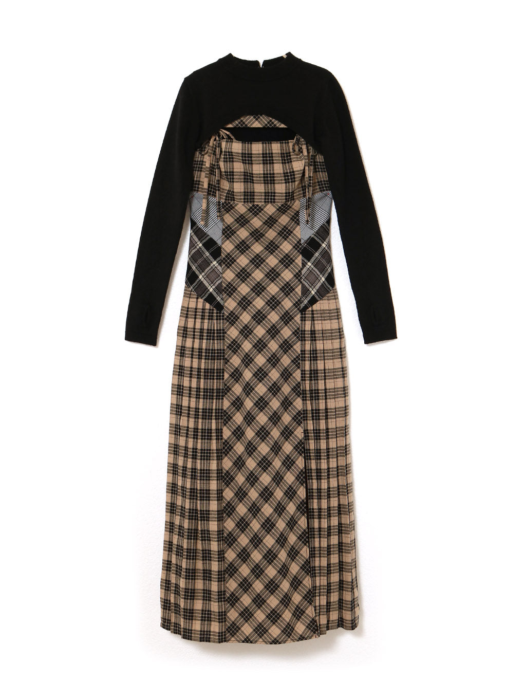 Nadia check long dress