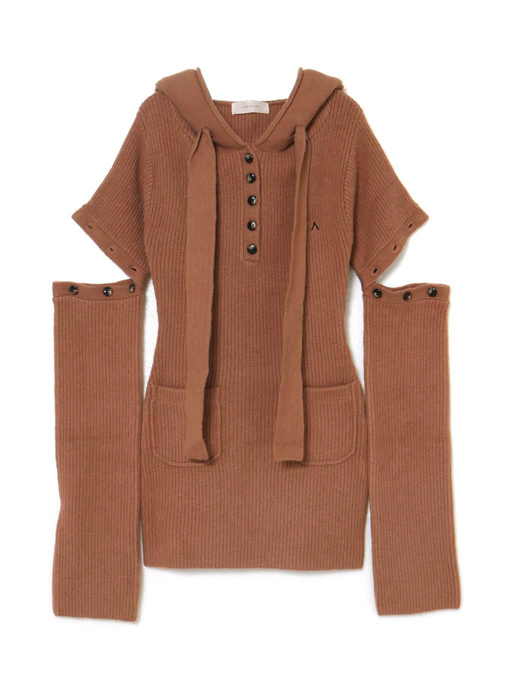 Alma button mini dress
