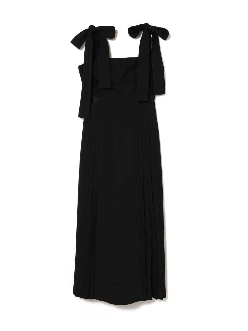 Ann ribbon pleats dress