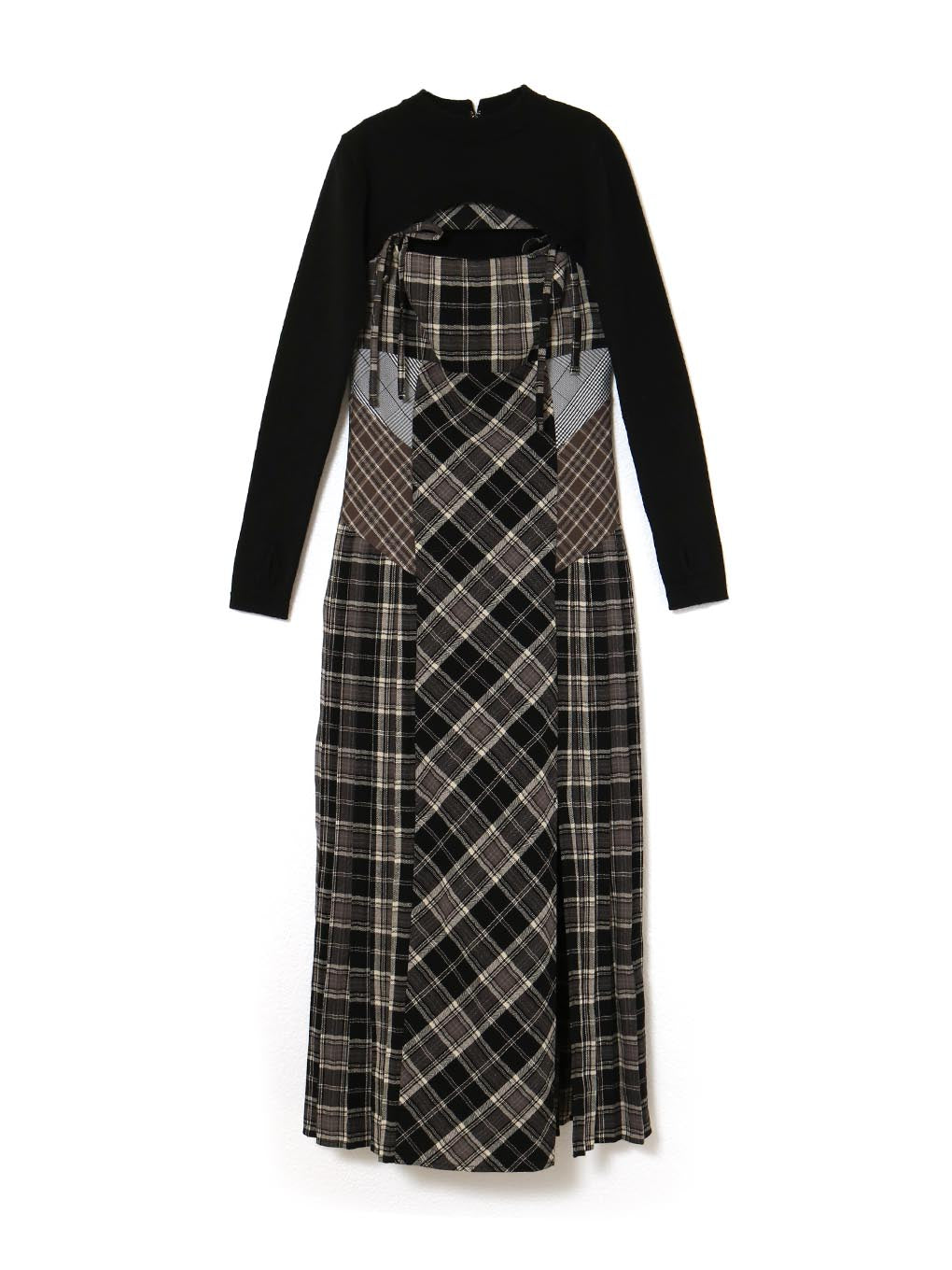 Nadia check long dress
