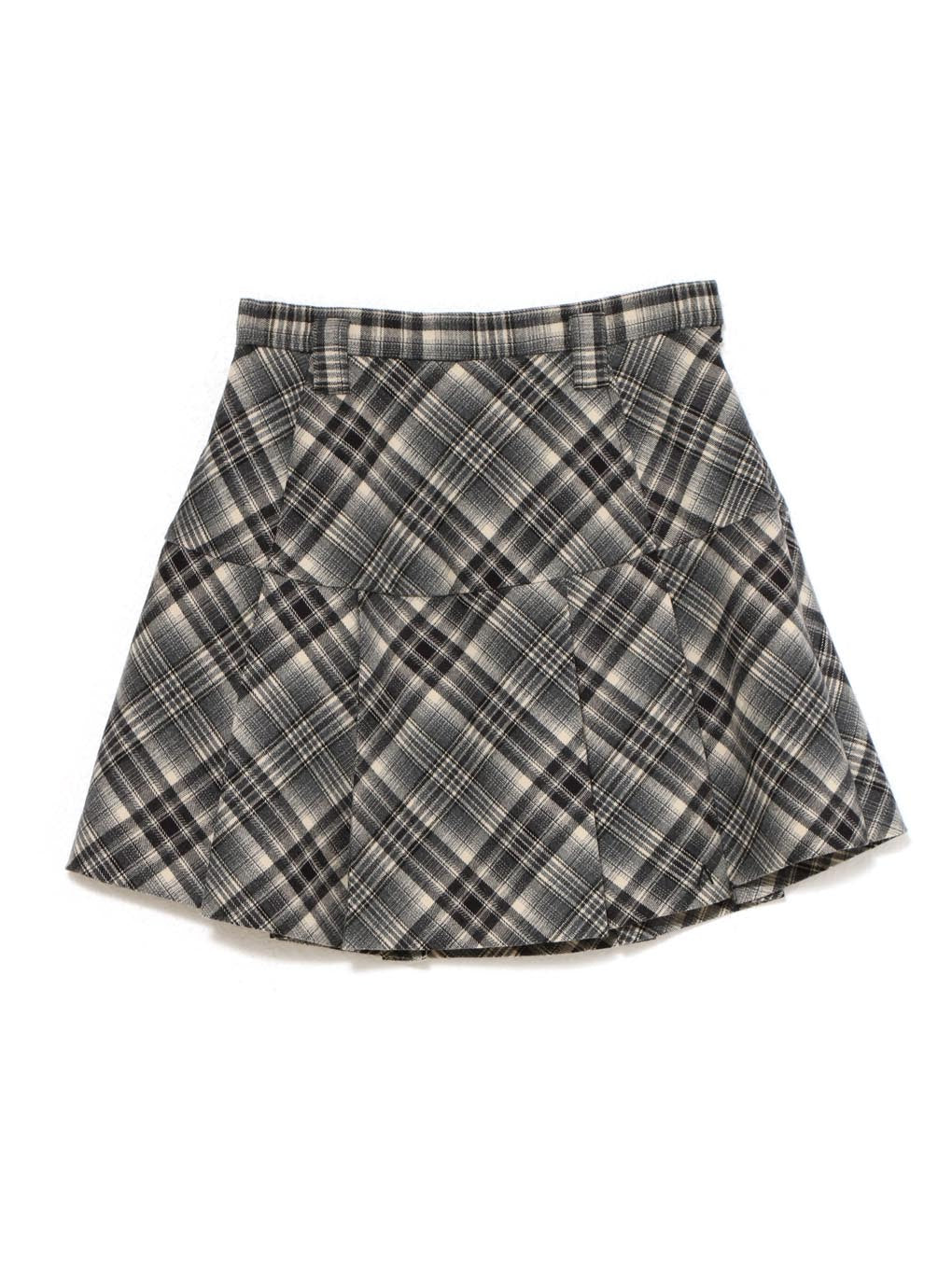 Coco check mini pleats skirt