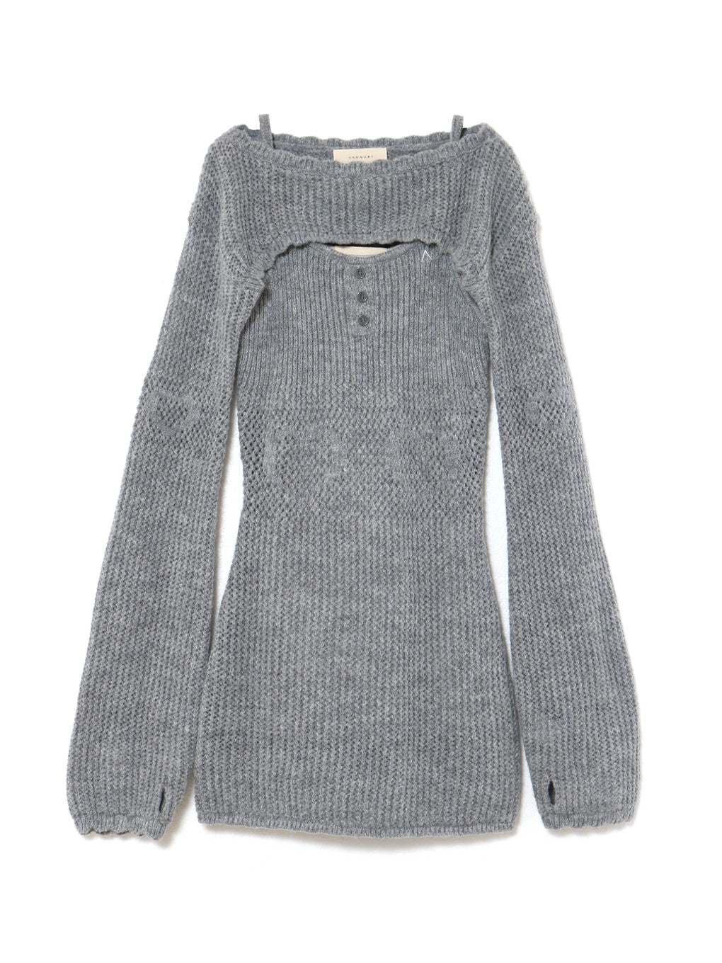 Heart stitch mini dress
