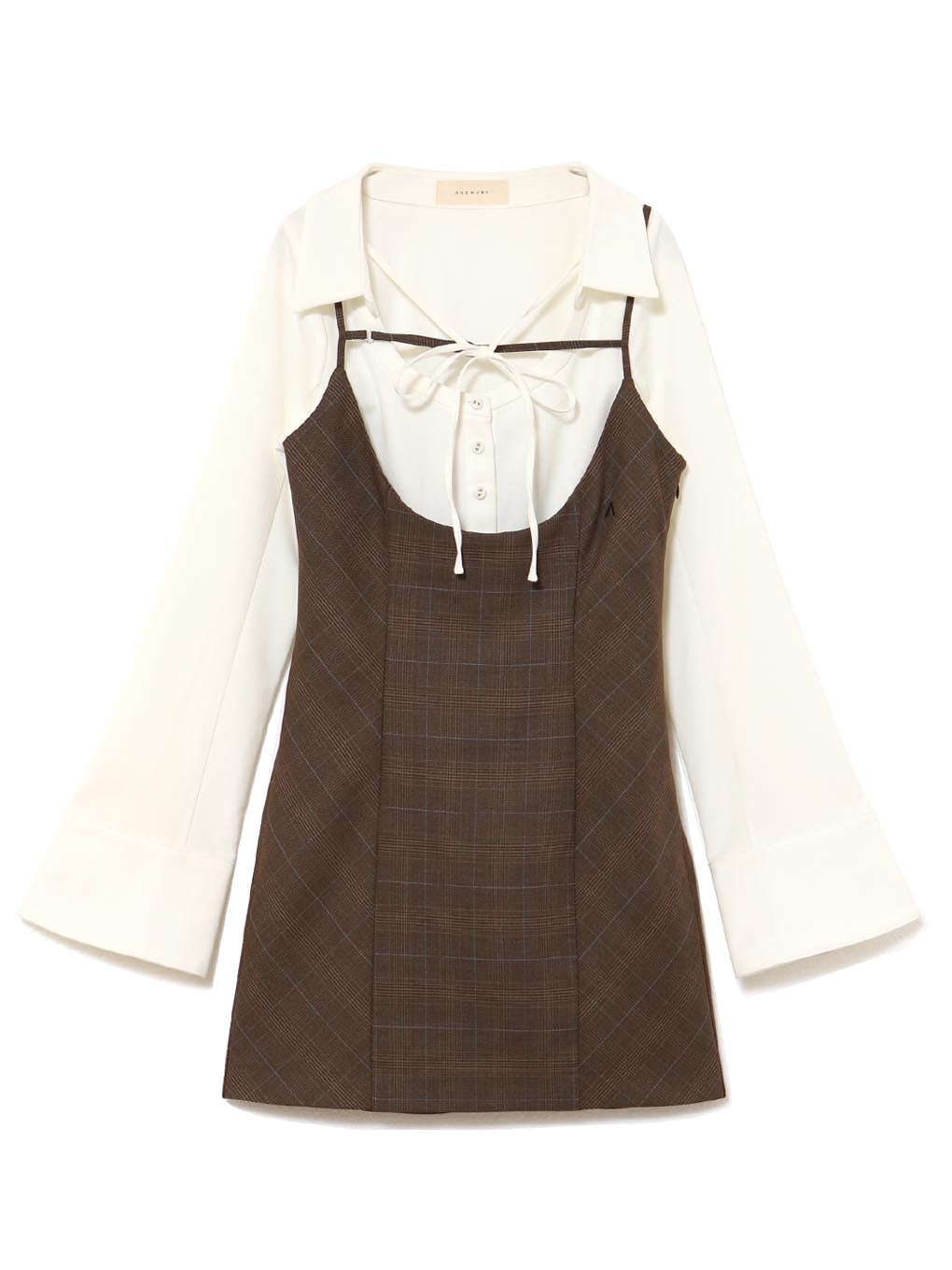 Betty layered check dress