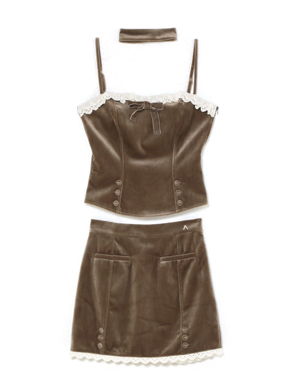 Camila velours lace set up
