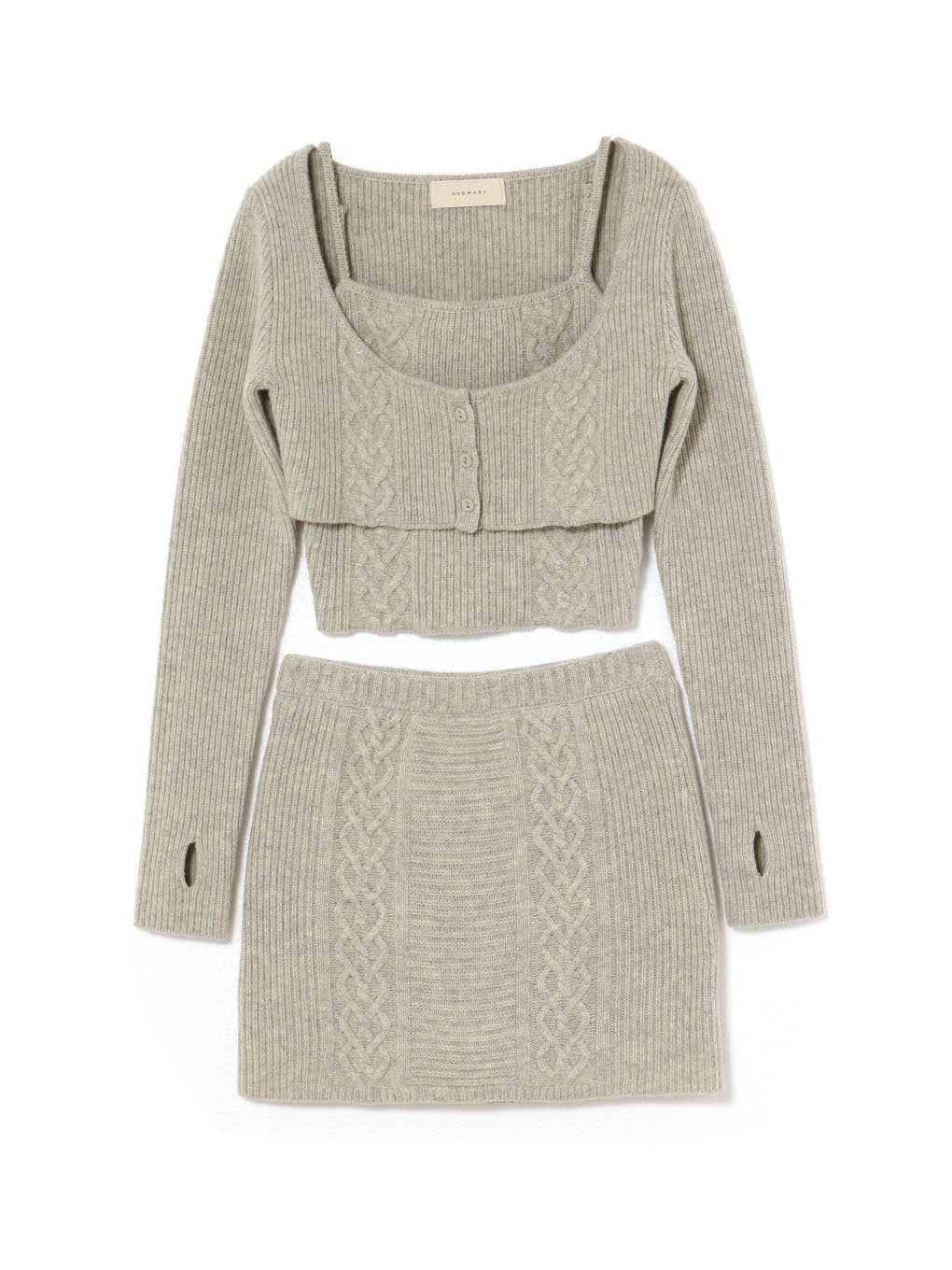 Donna knit cardigan set up