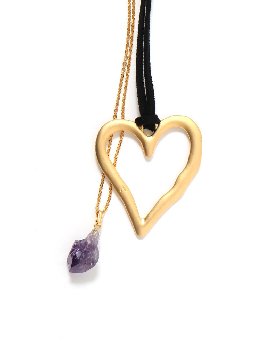 Amethyst heart necklace