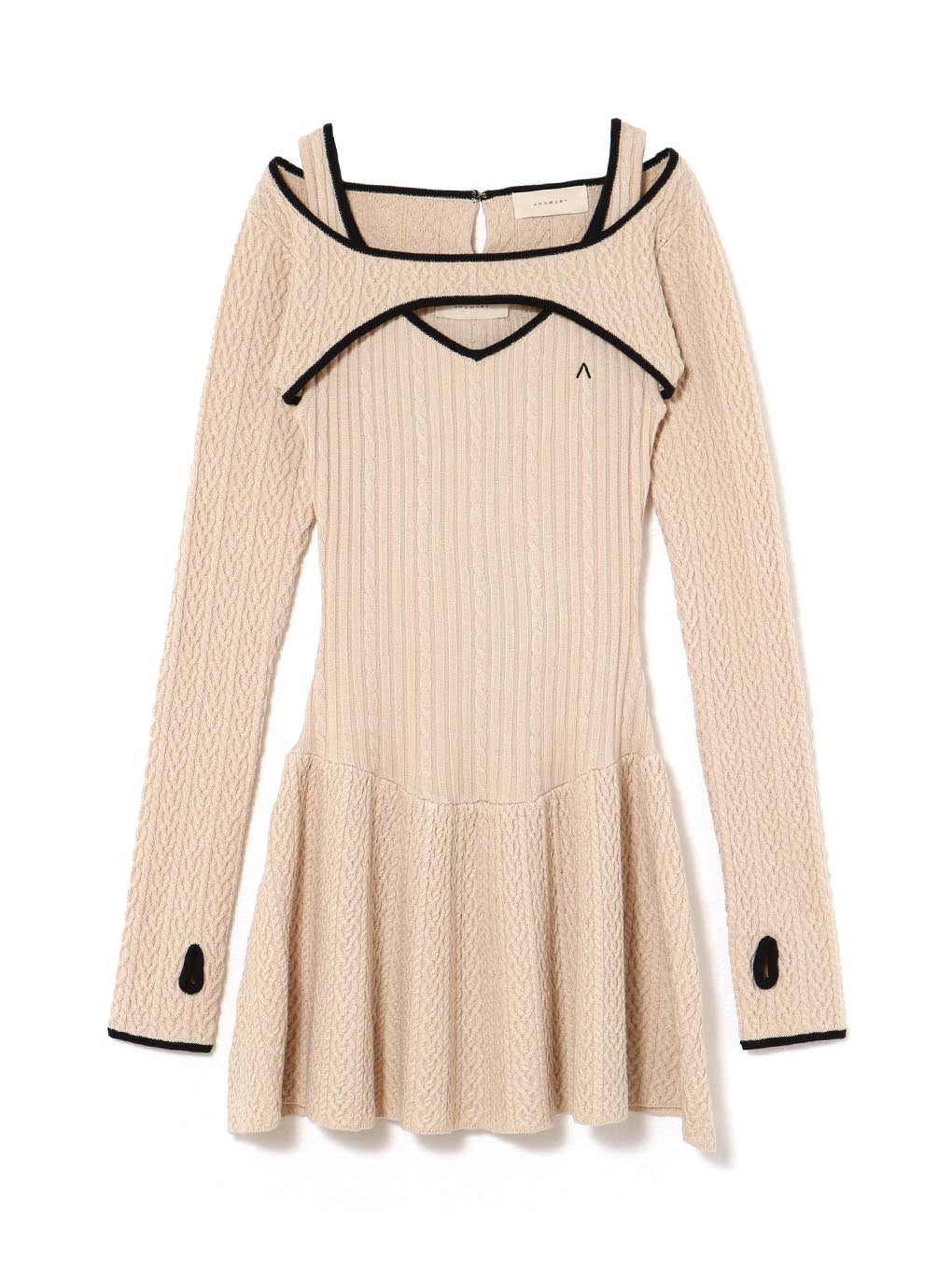 Nana cable flare mini dress