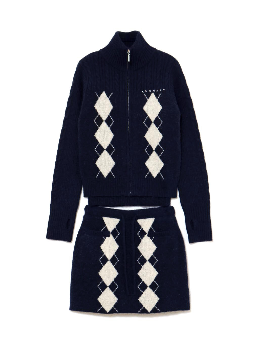 Argyle knit set up