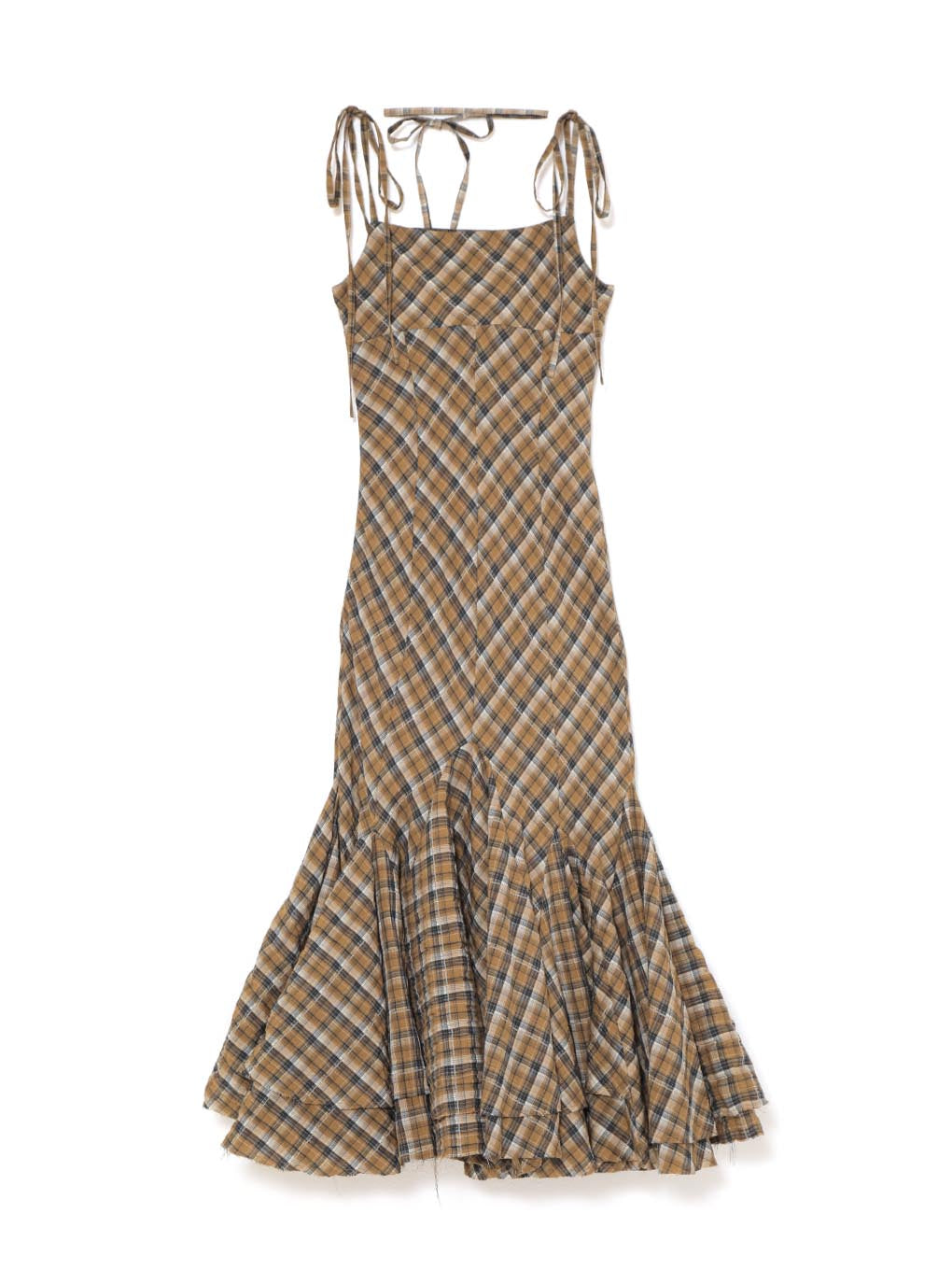 Amelia check long dress