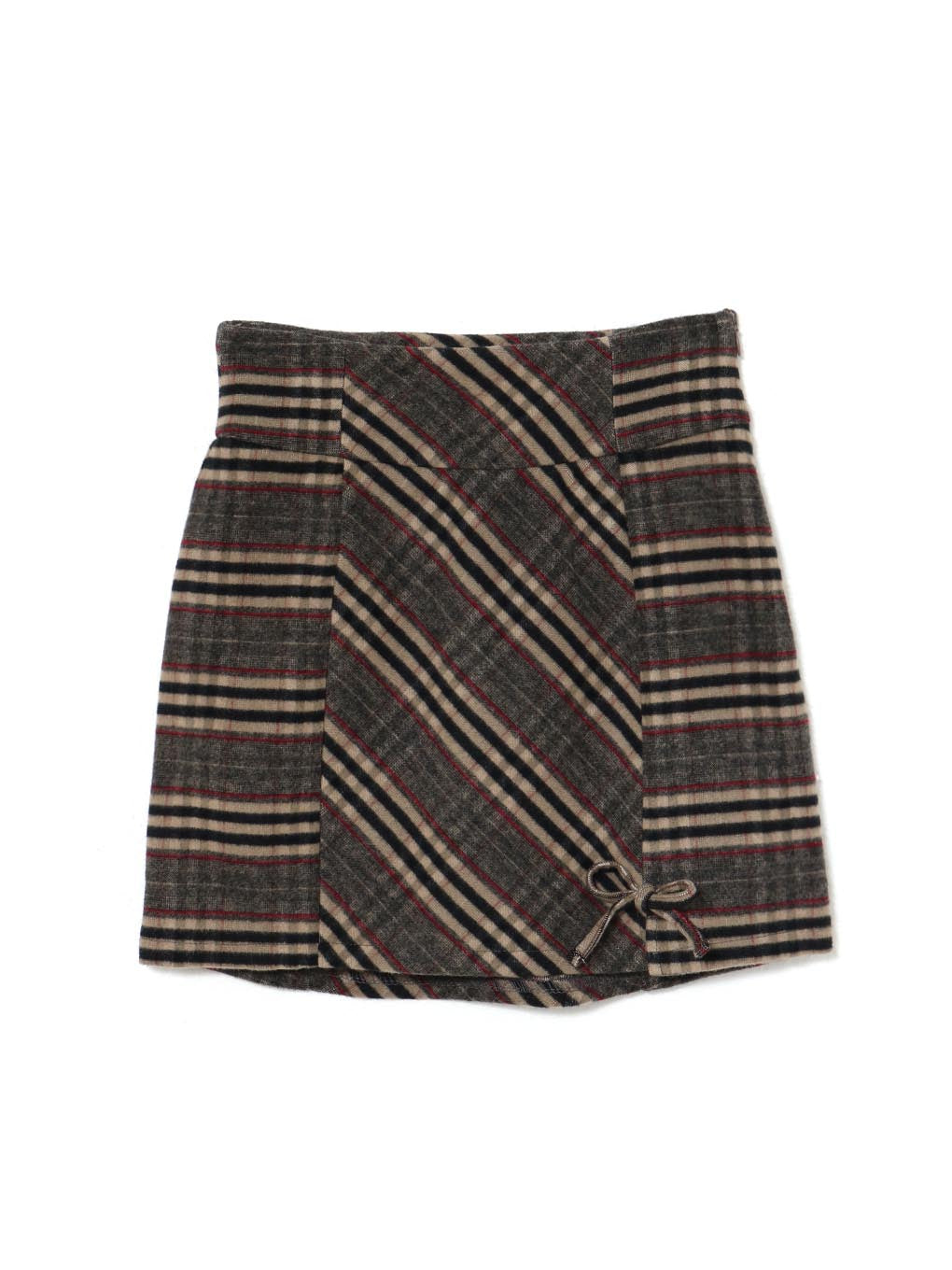 Monica check mini skirt