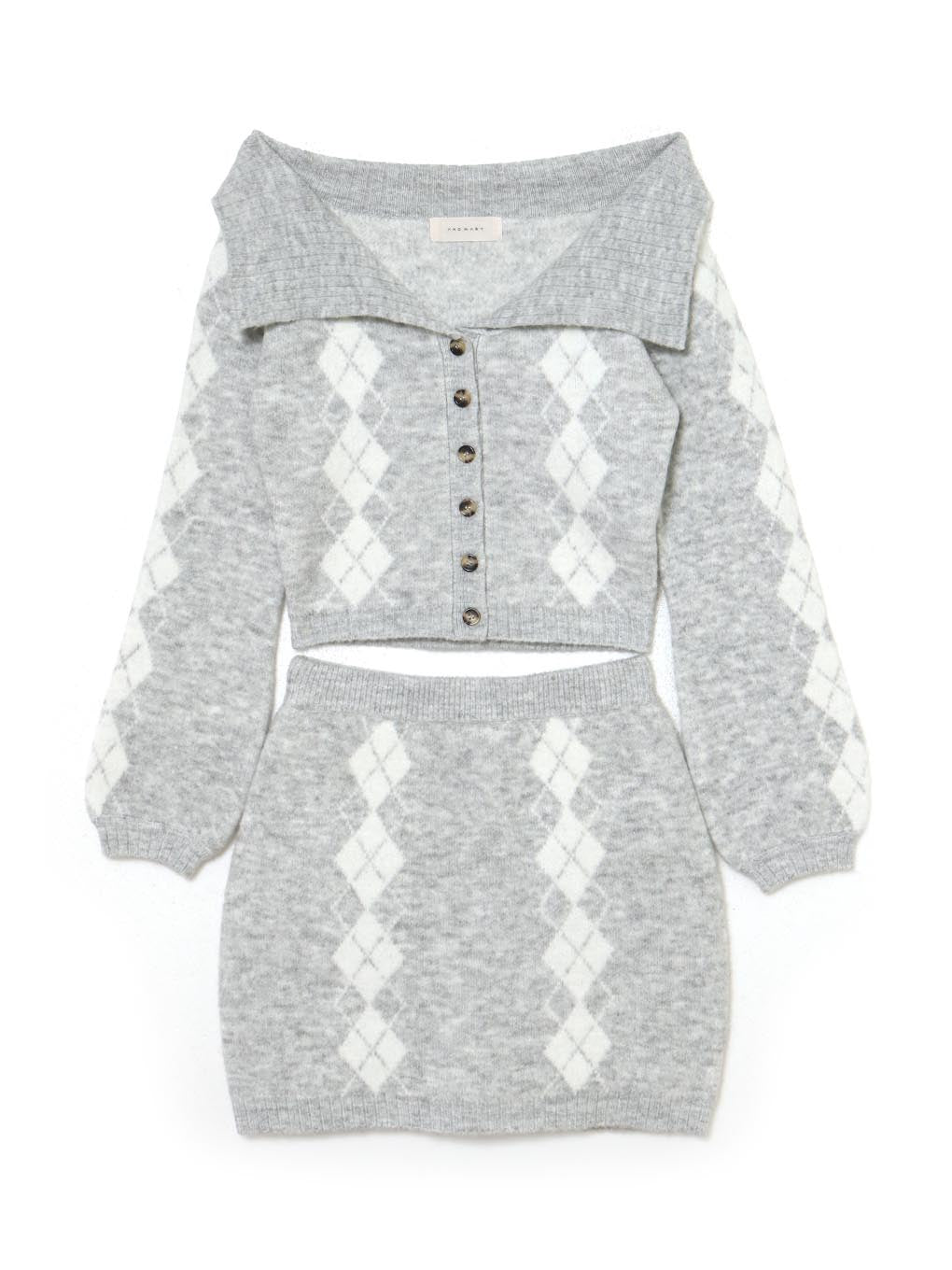 Dona argyle knit set up