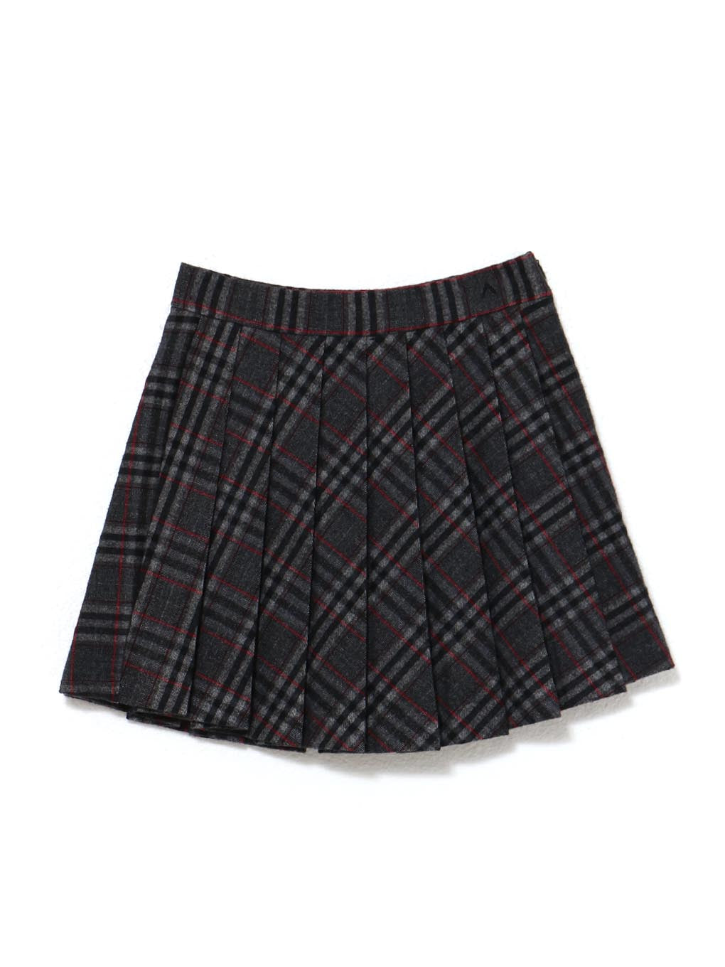 Monica check pleats mini skirt