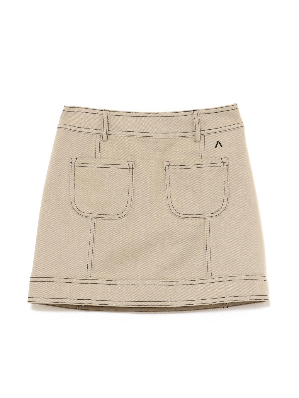 Back ribbon mini skirt