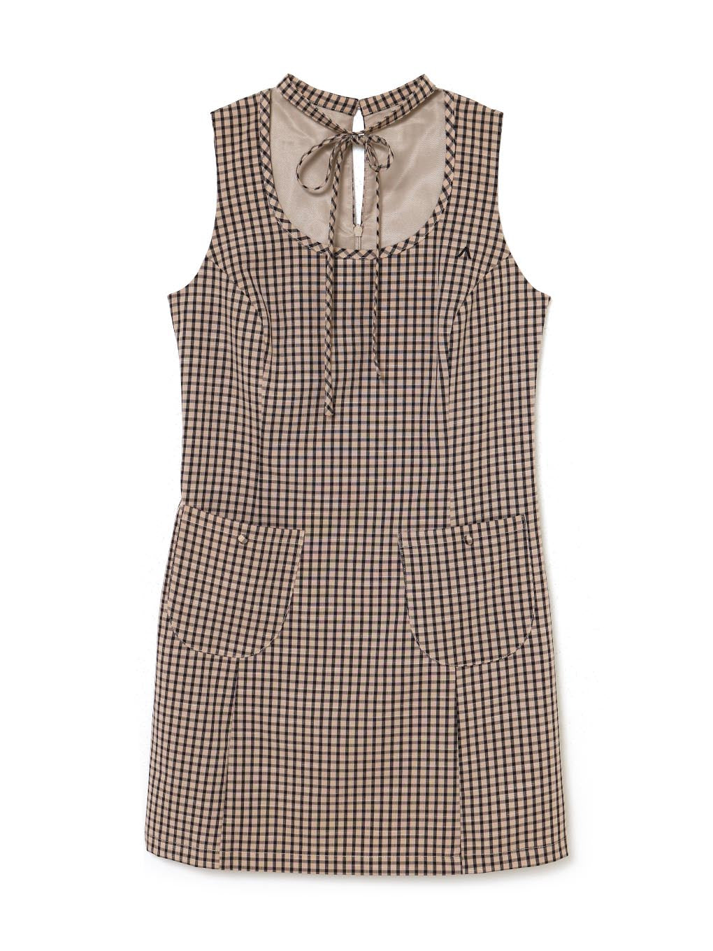 Natalie check mini dress