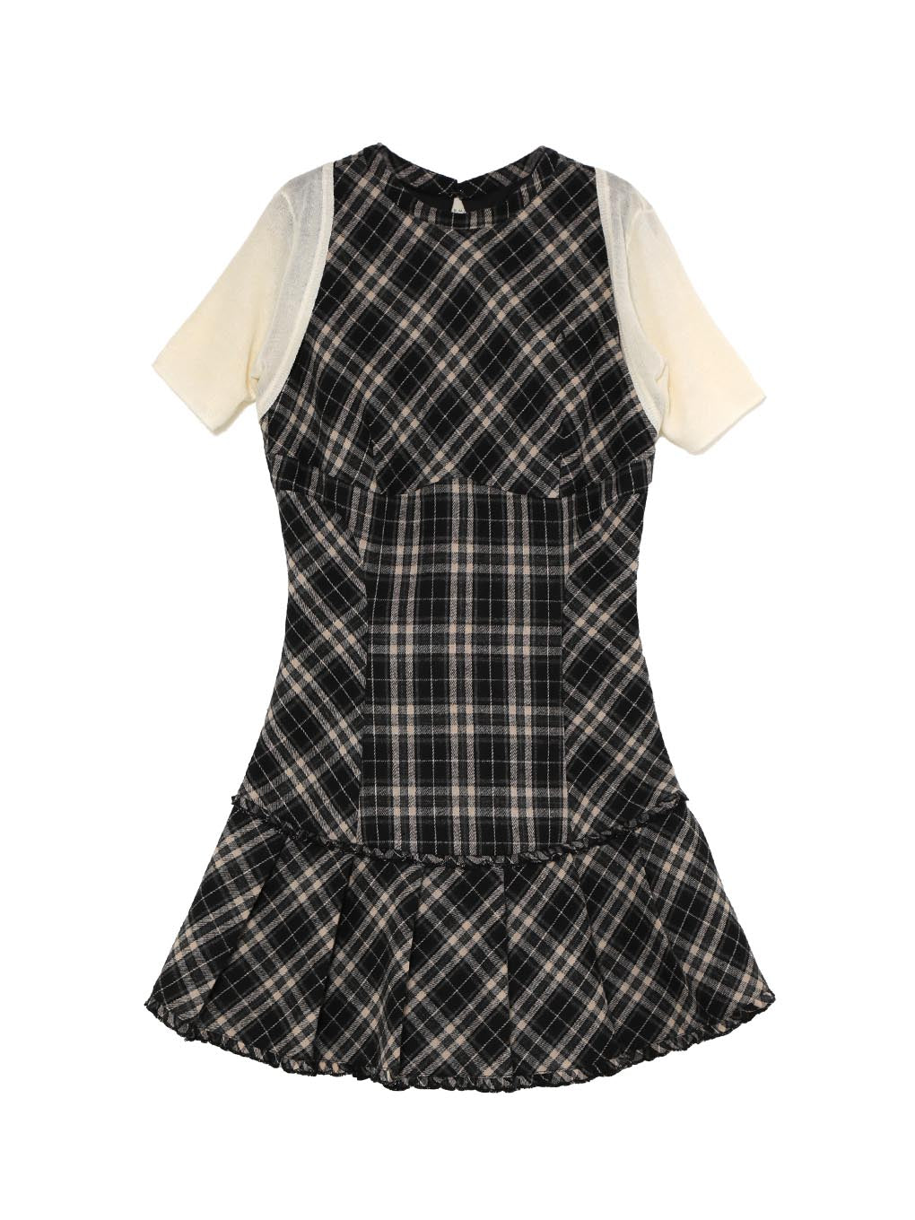 Lulu check set mini dress