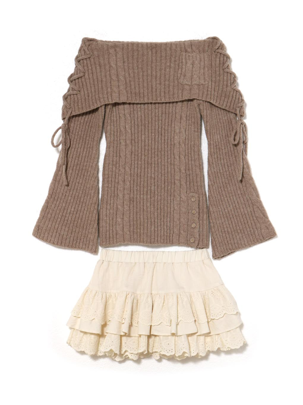 Corrie lace knit set up