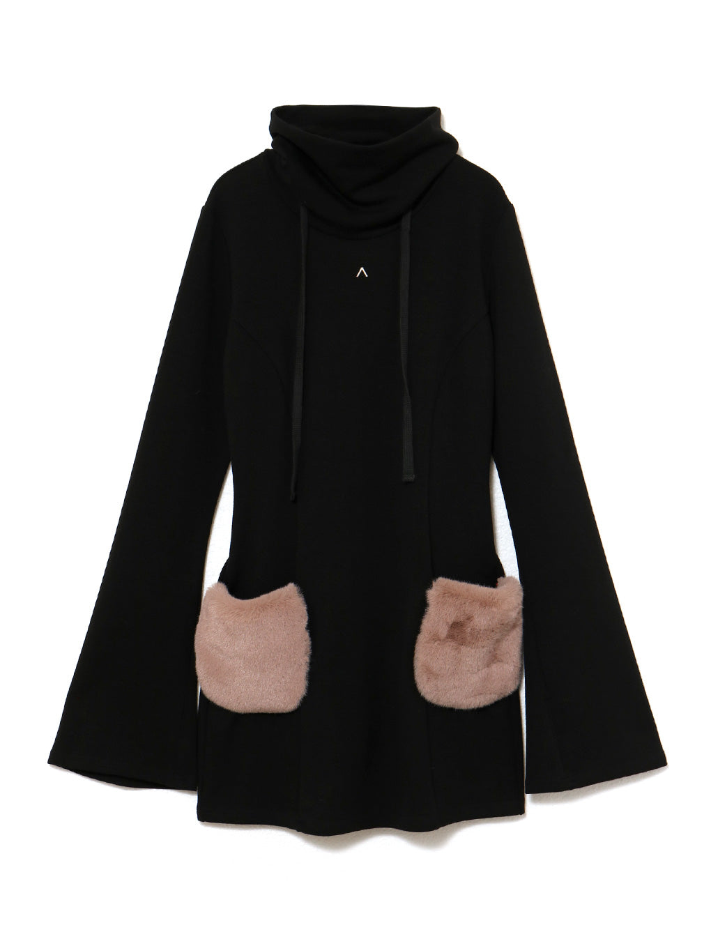 Fur pocket mini dress