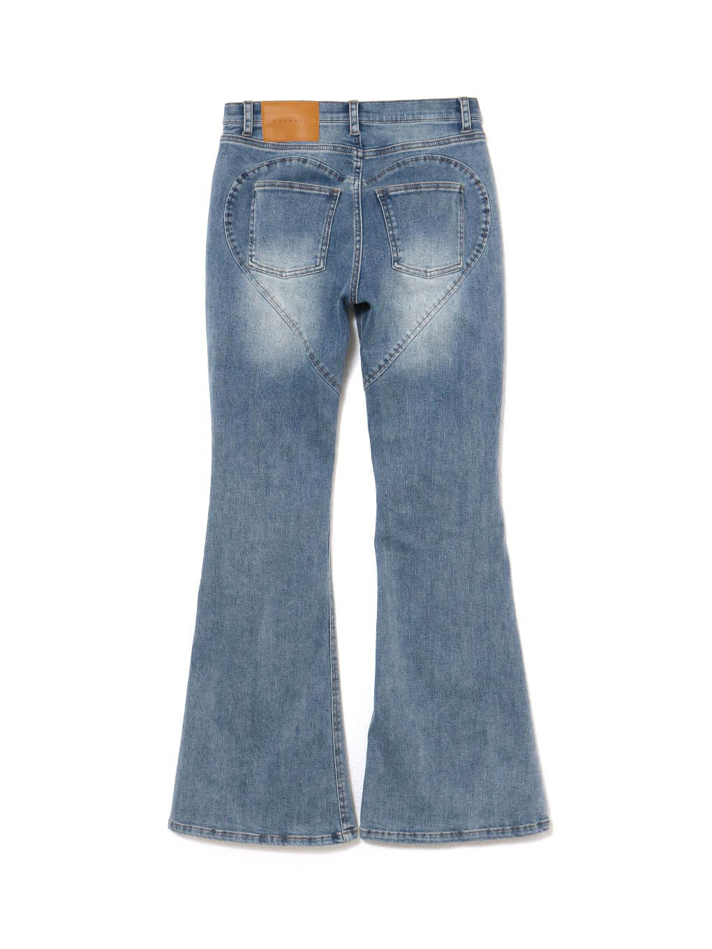 Heart hip flare denim