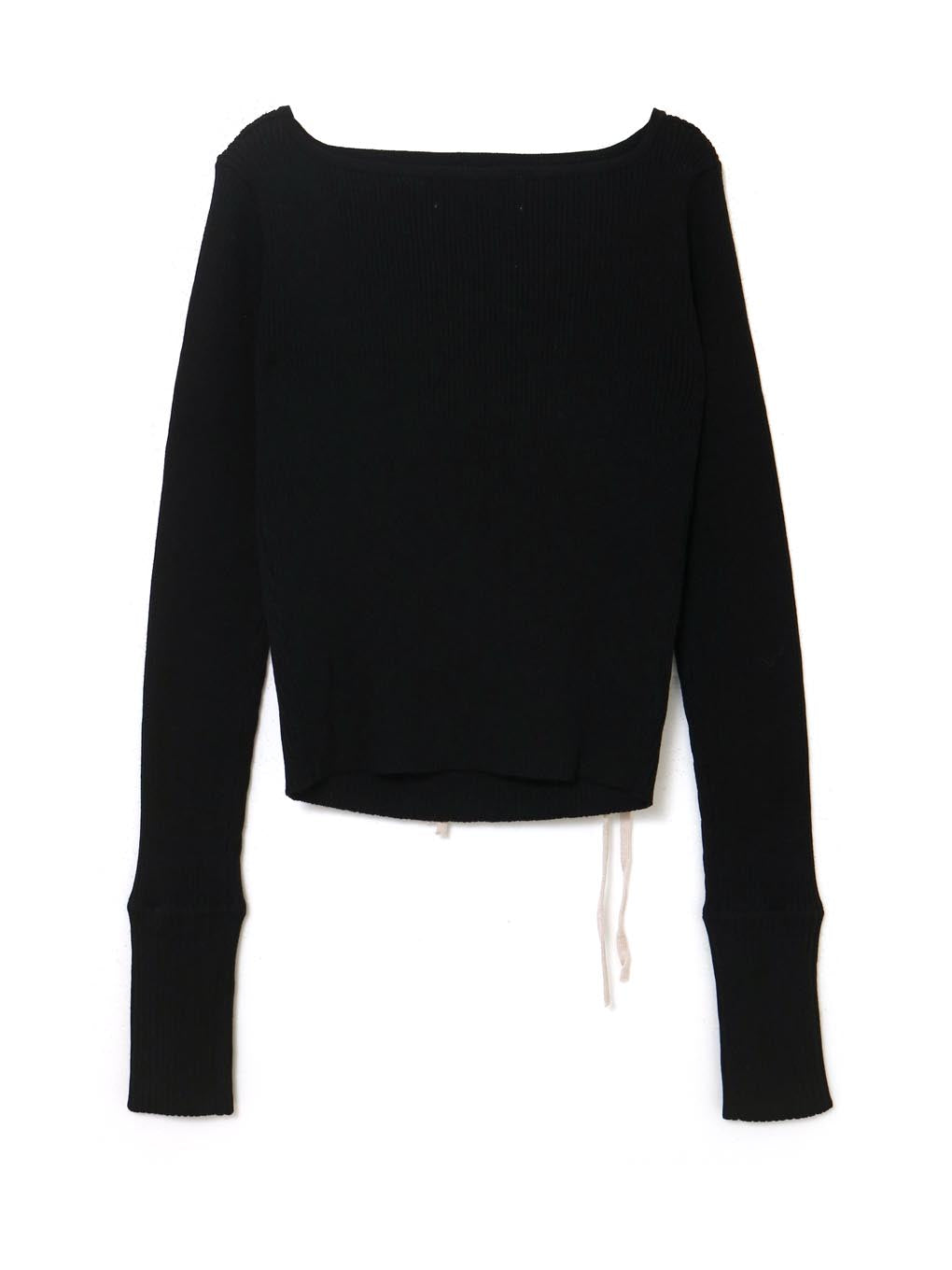 Ribbon silk knit tops