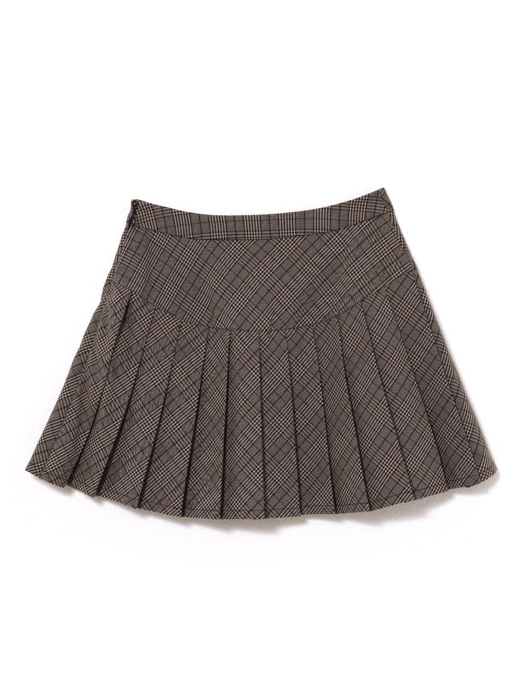 Audrey check mini skirt