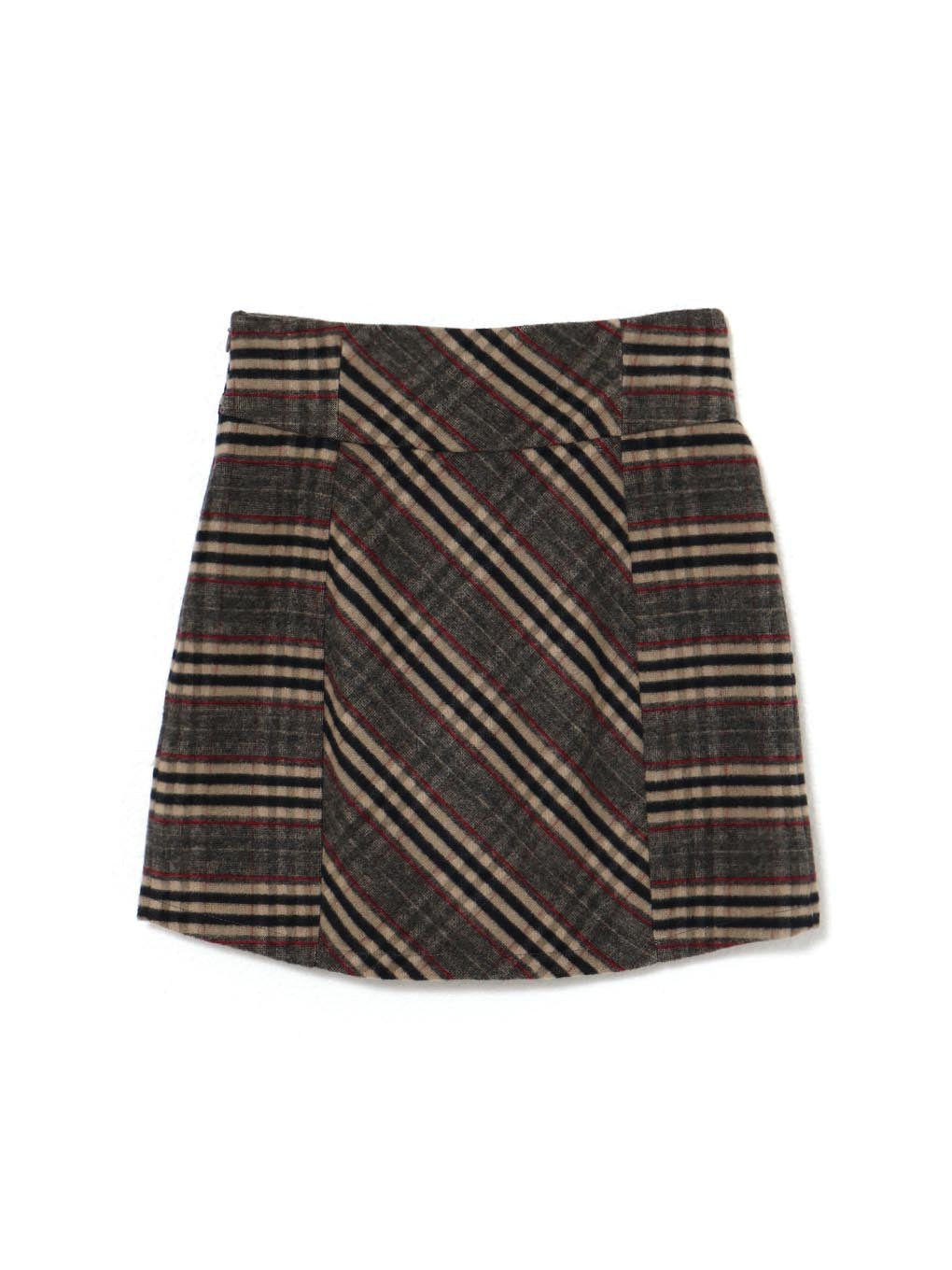 Monica check mini skirt