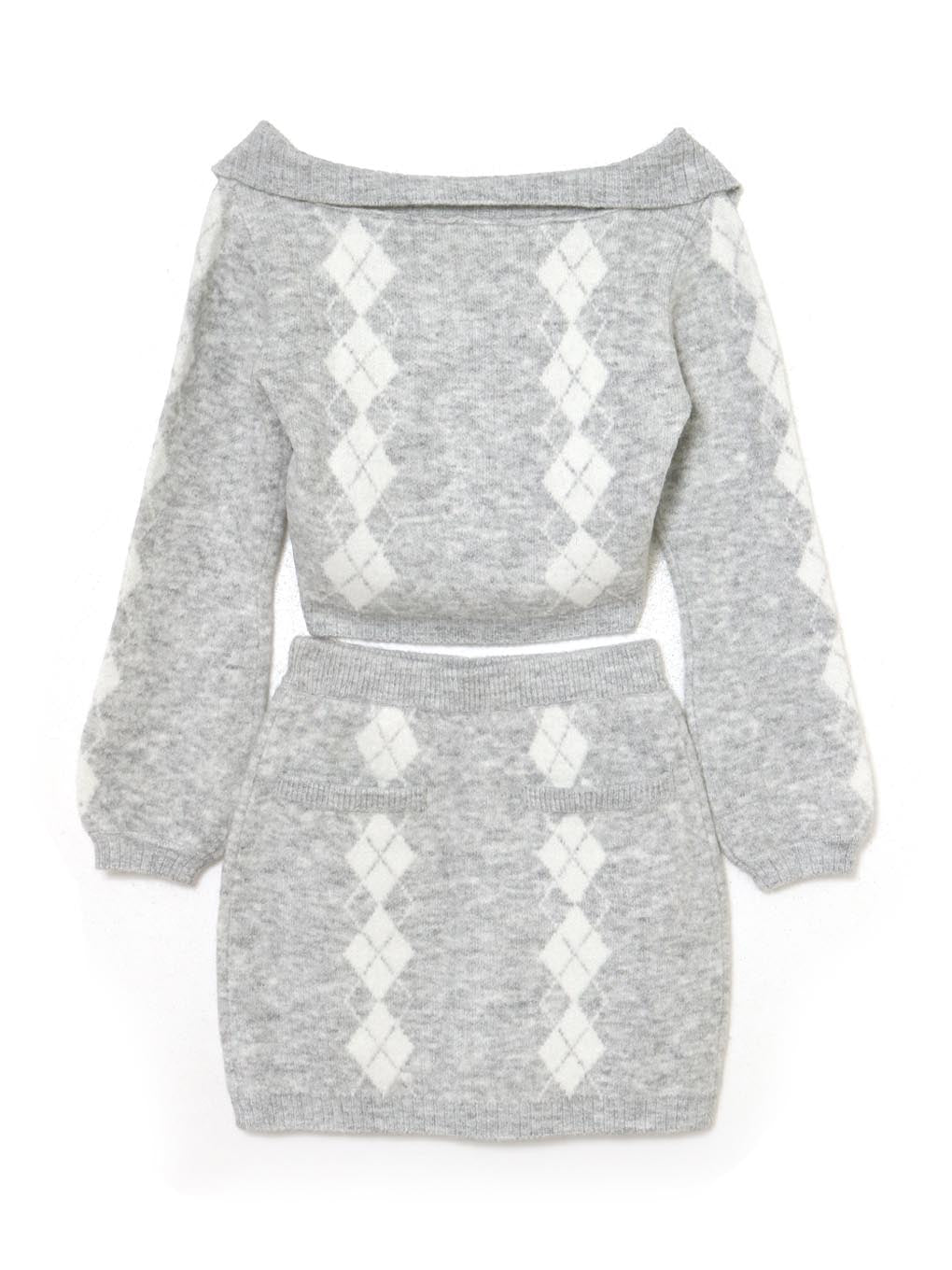 Dona argyle knit set up