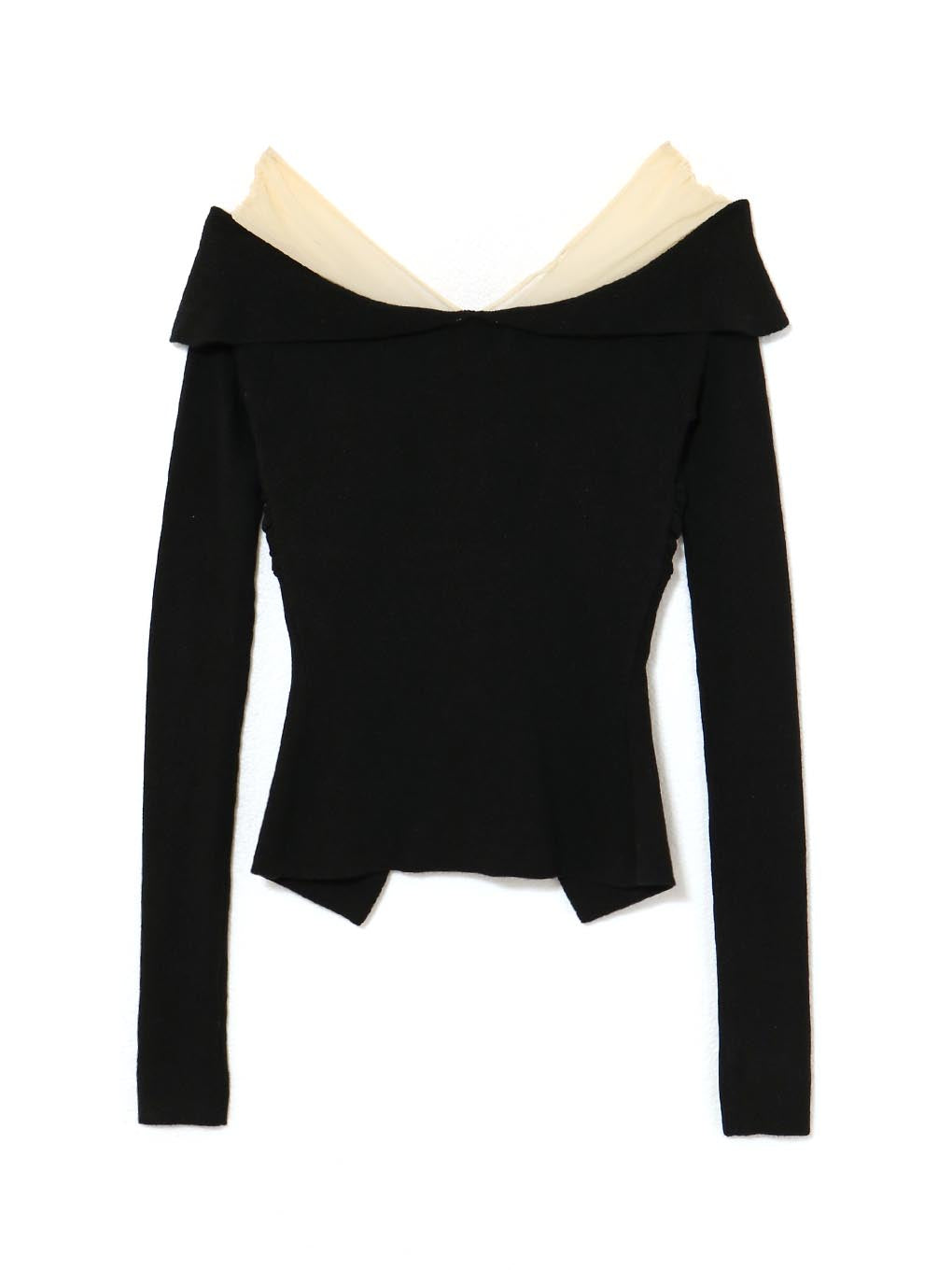 Lazy tulle knit tops