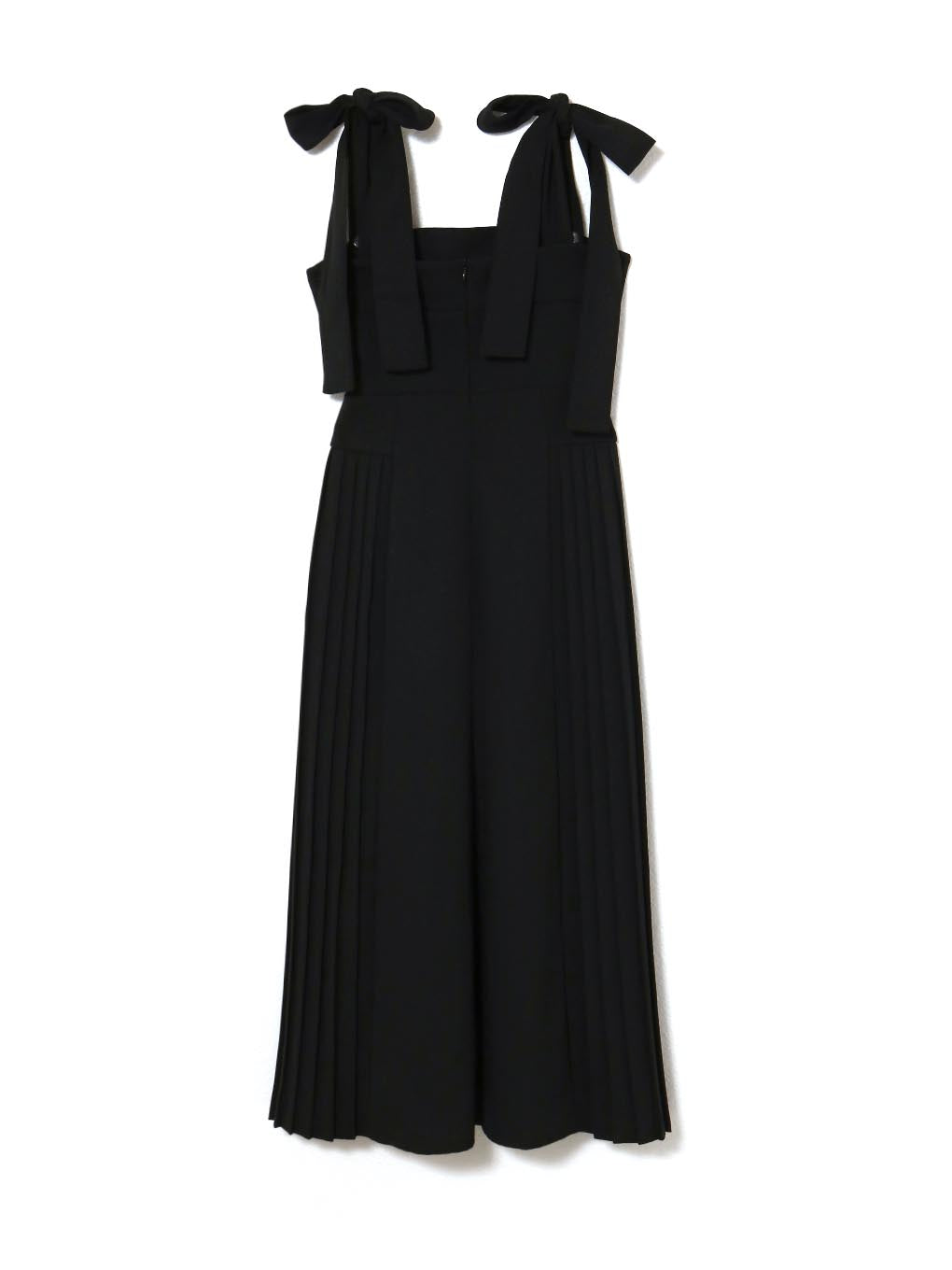 Ann ribbon pleats dress