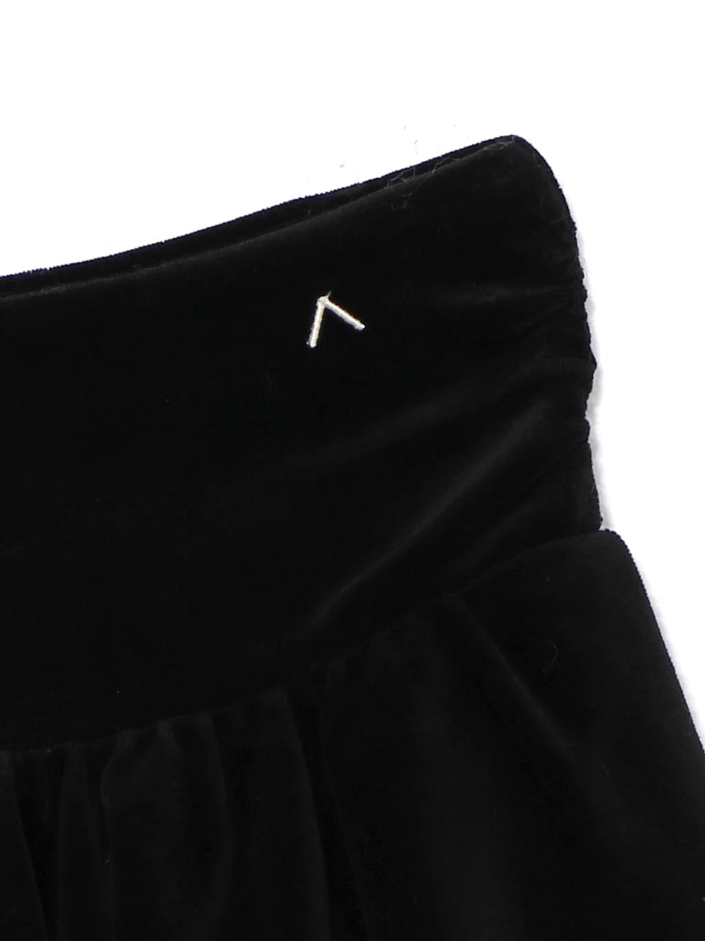 Silky velor mini skirt