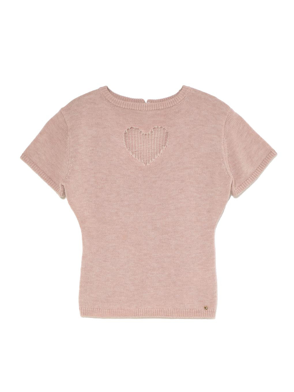 Heart point knit tops