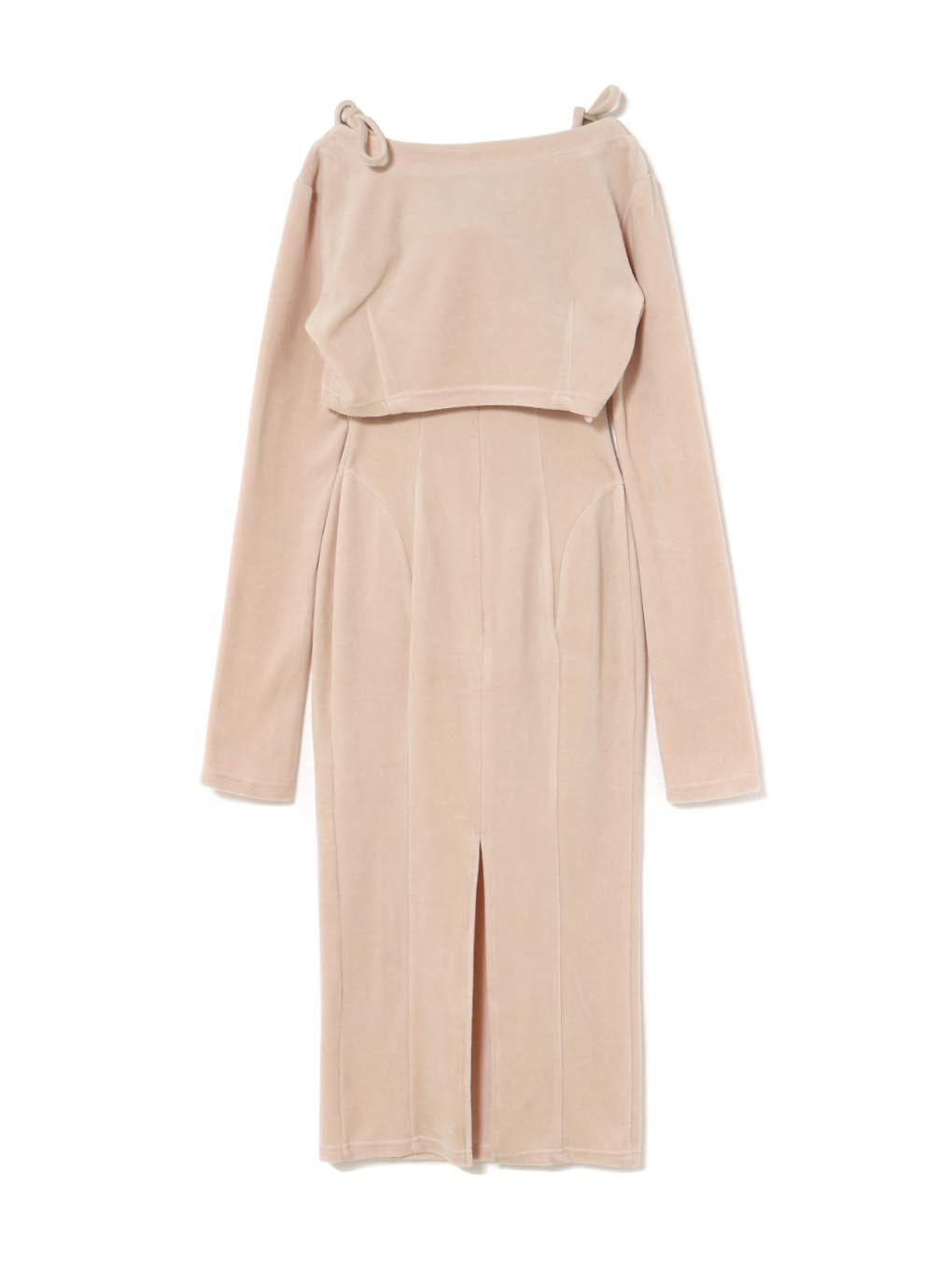 Roy velour set long dress
