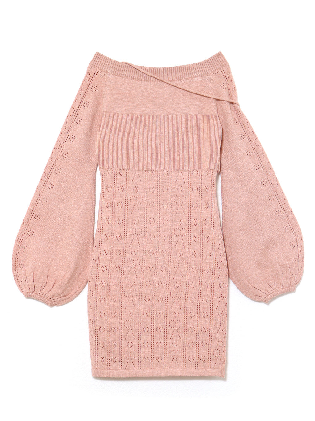 Ribbon crochet knit dress