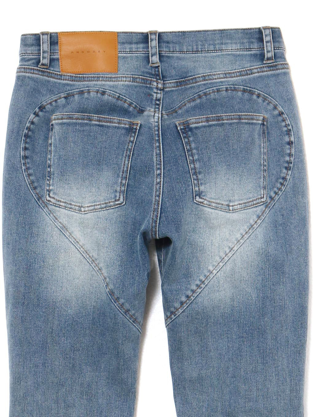 Heart hip flare denim