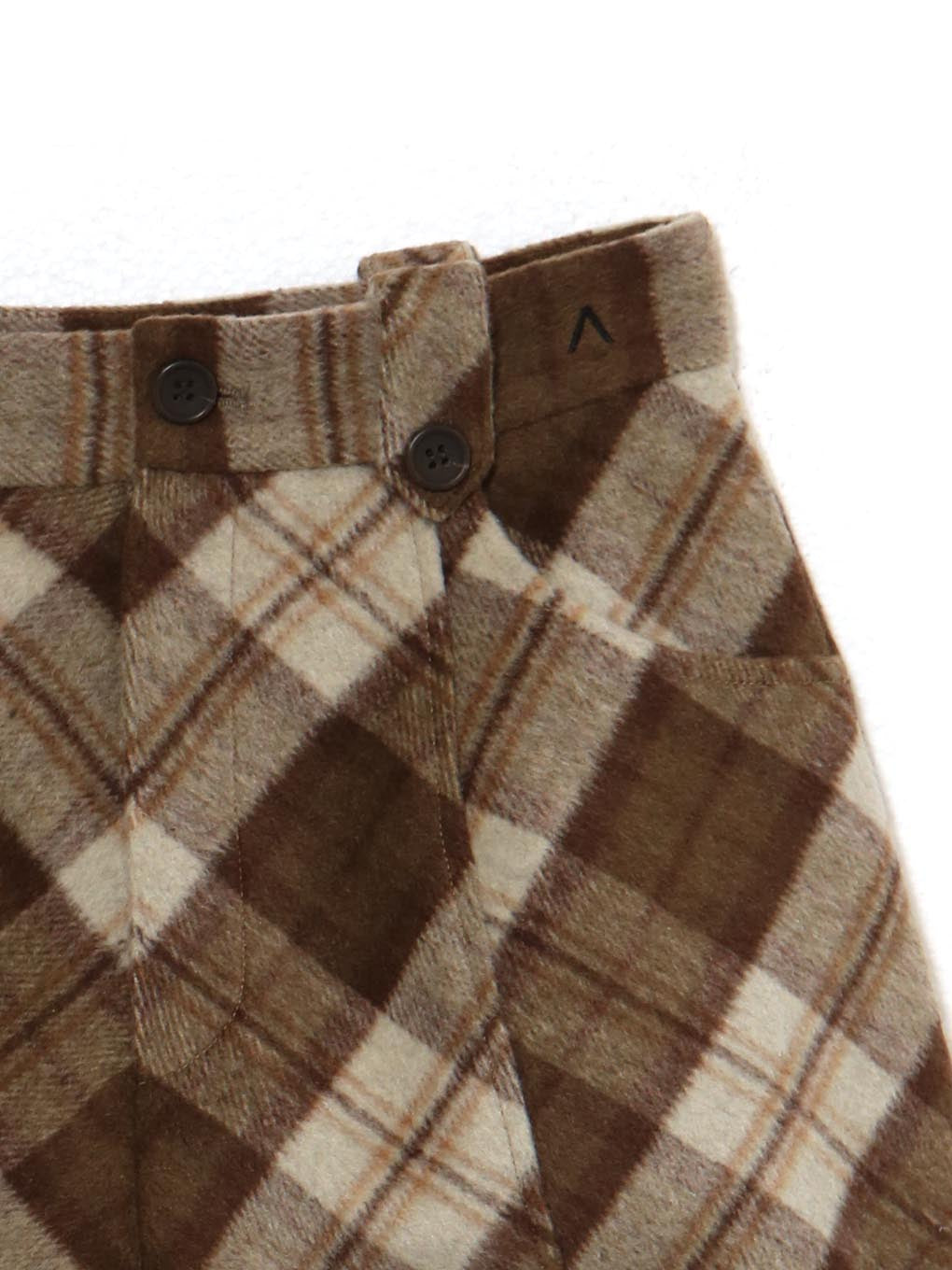 Ribbon check mini pants